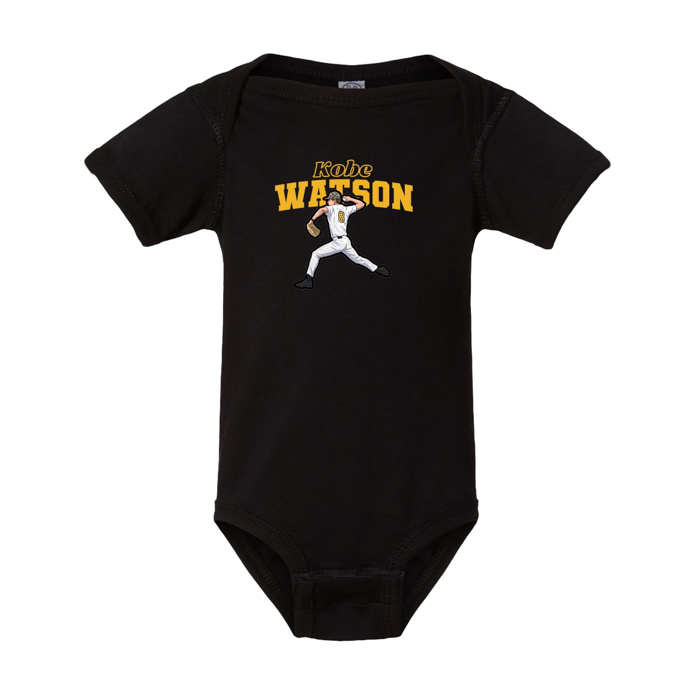 Baby Onesie — Name Arch in Black