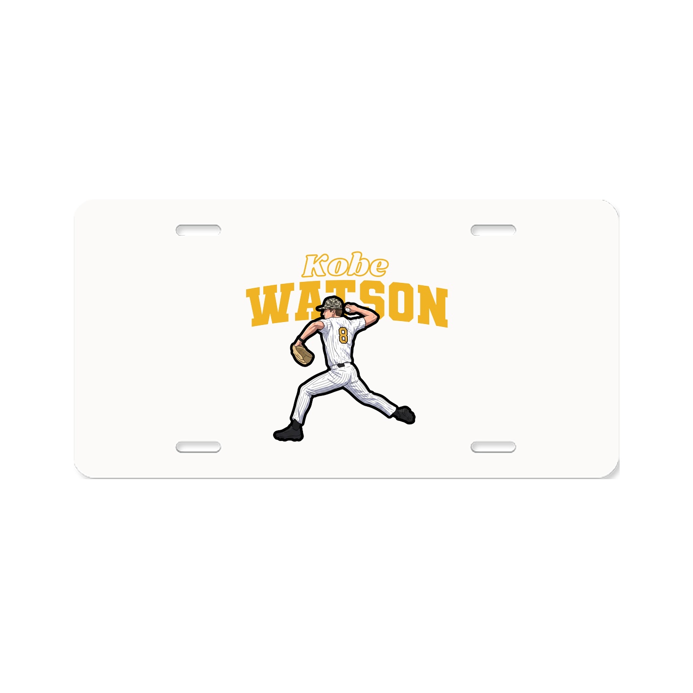 License Plate — Name Arch in Classic