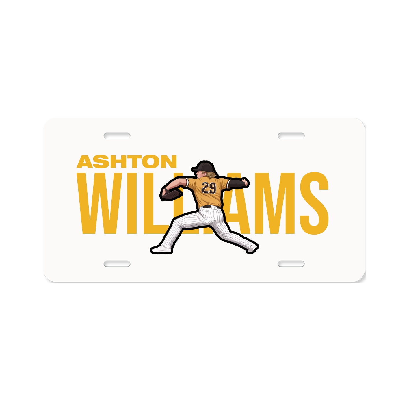 License Plate — Player Name in Classic