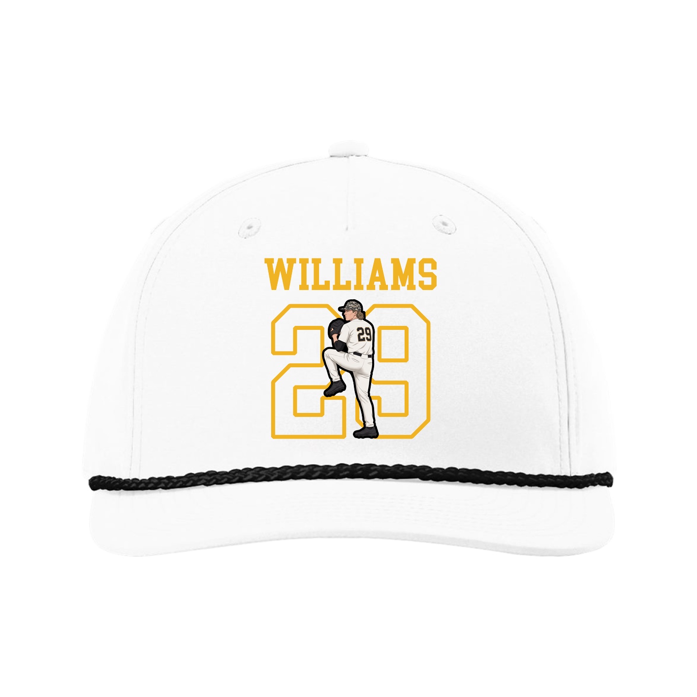 Five-Panel Classic Rope Cap — Shirsey in White