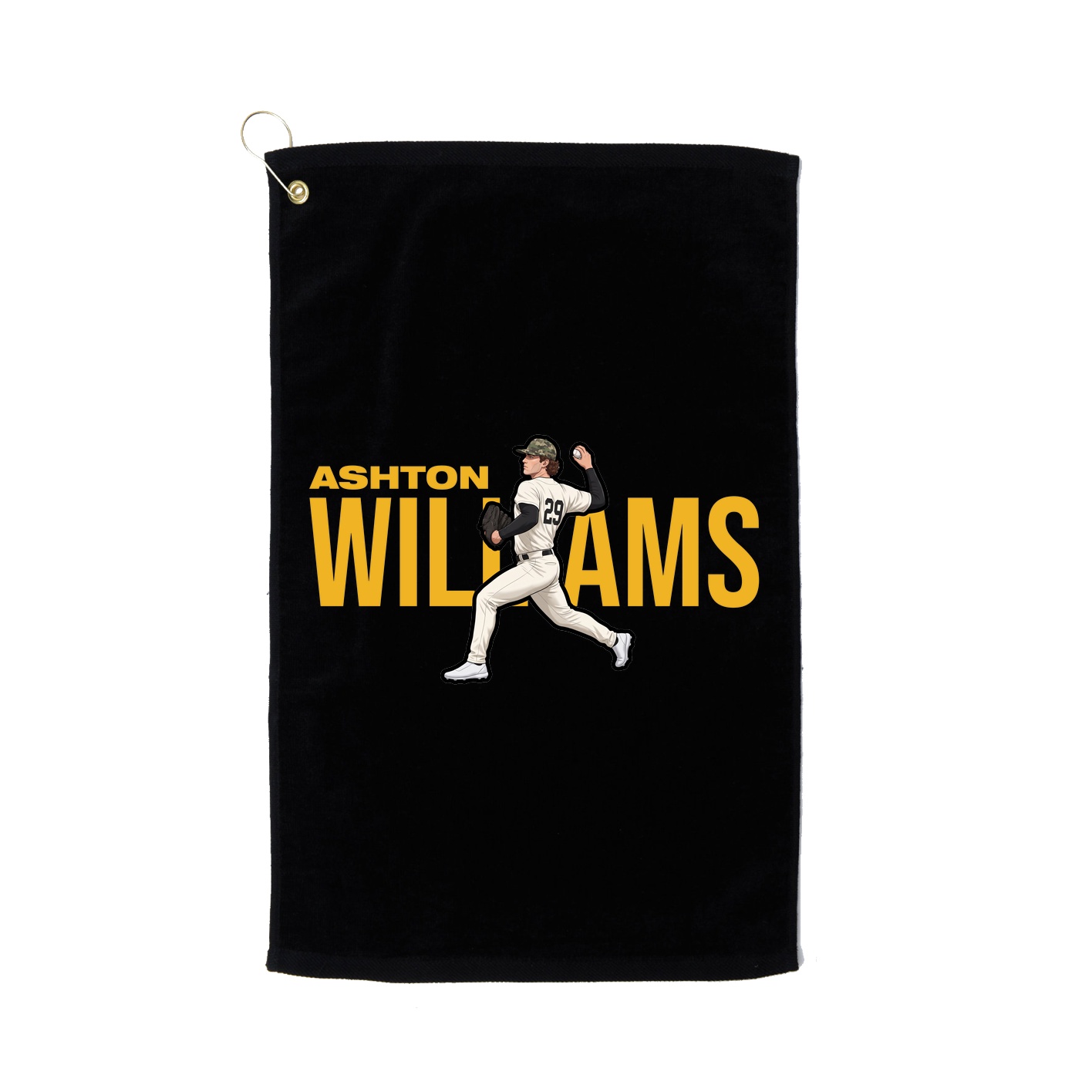 Golf Towel — Player Name in Black