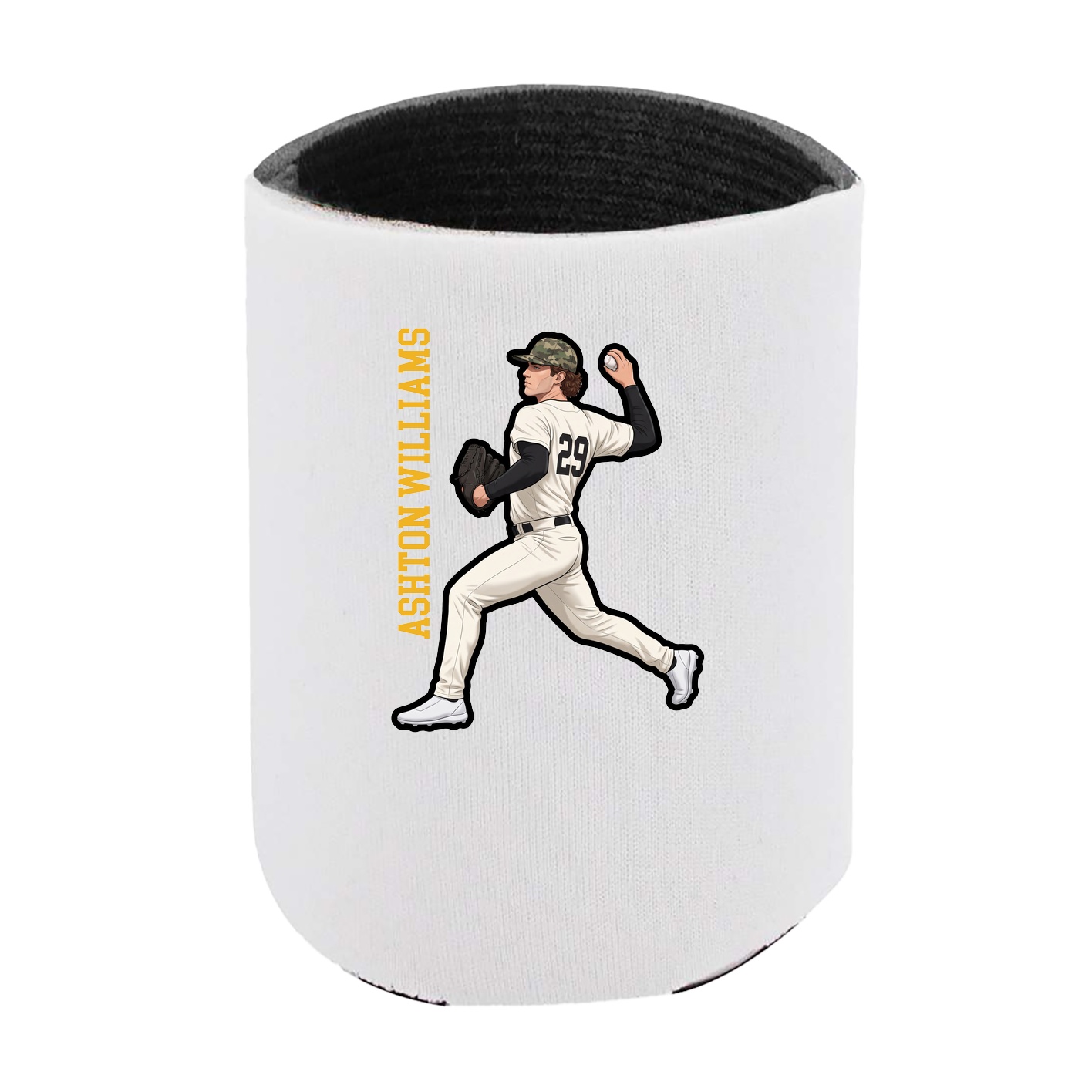 Can Holder — Name Vertical in White