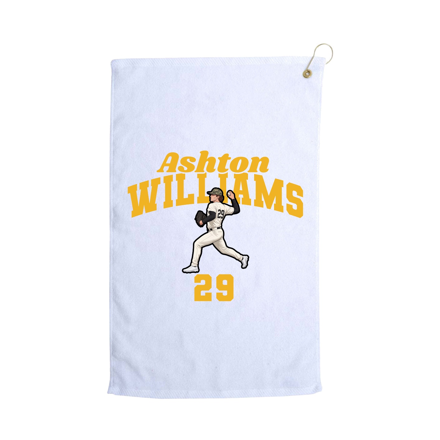Golf Towel — Signature Arch in White