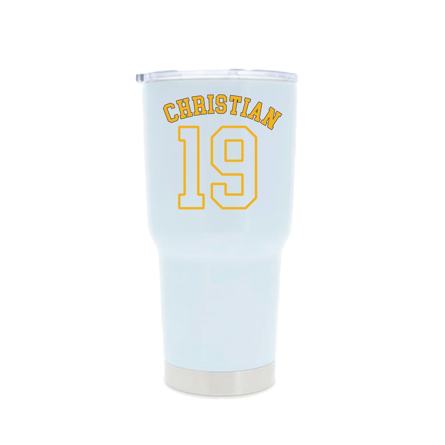 30oz Stainless Steel Tumbler — Shirsey Arch in White