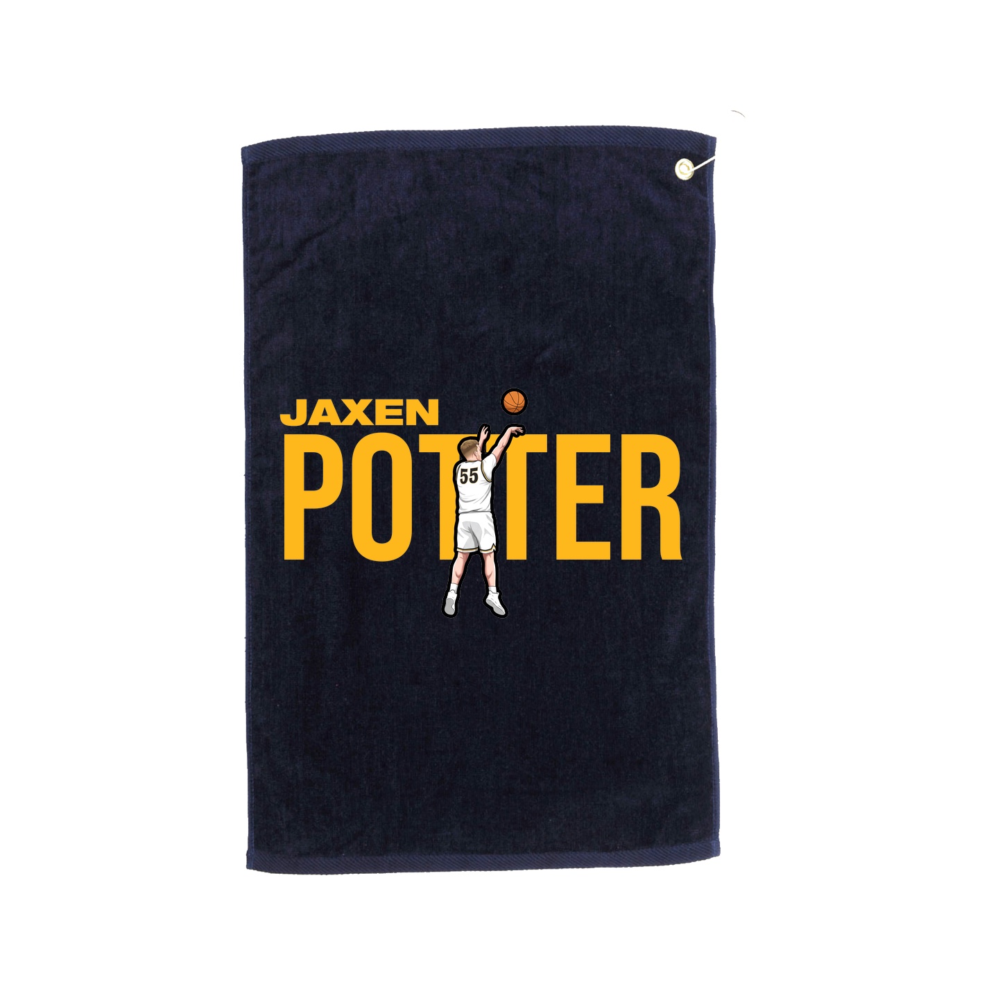 Golf Towel — Player Name in Navy