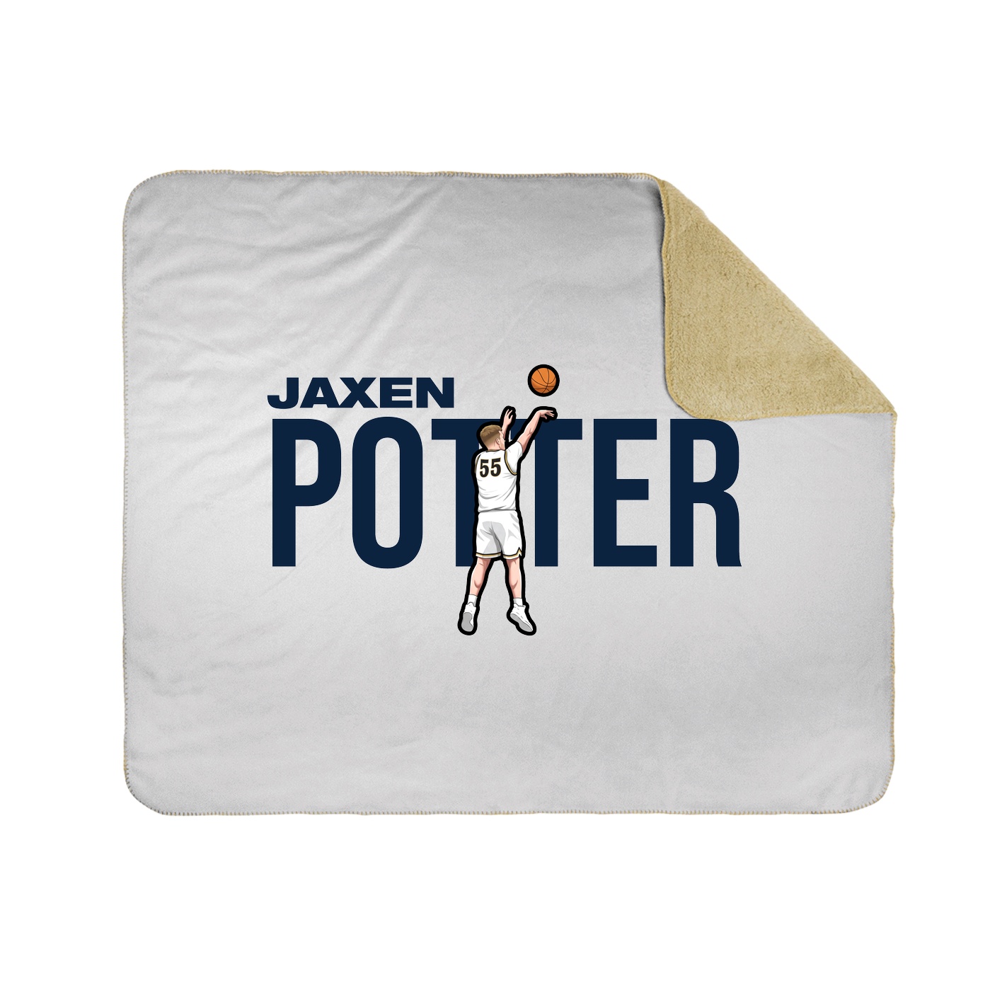 Throw Blanket — Player Name in White