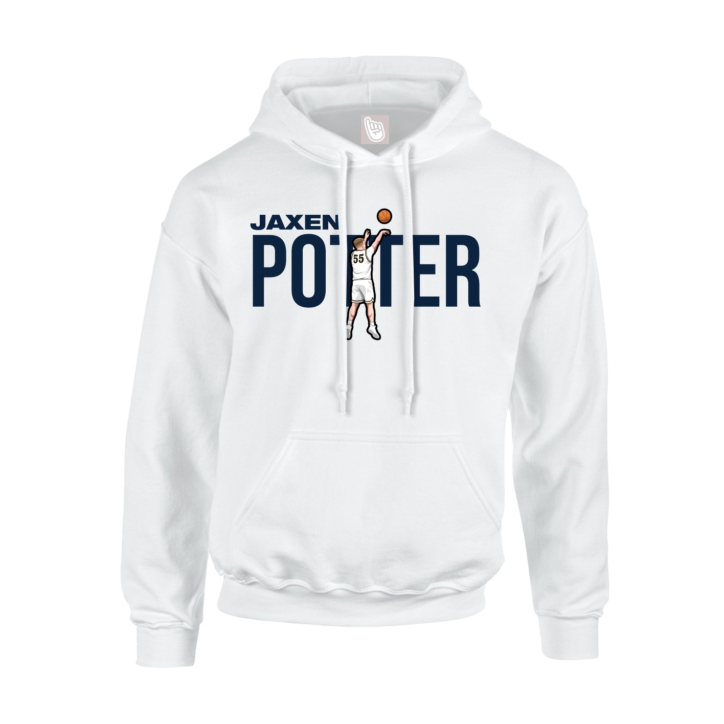 Youth Hoodie — Player Name in White