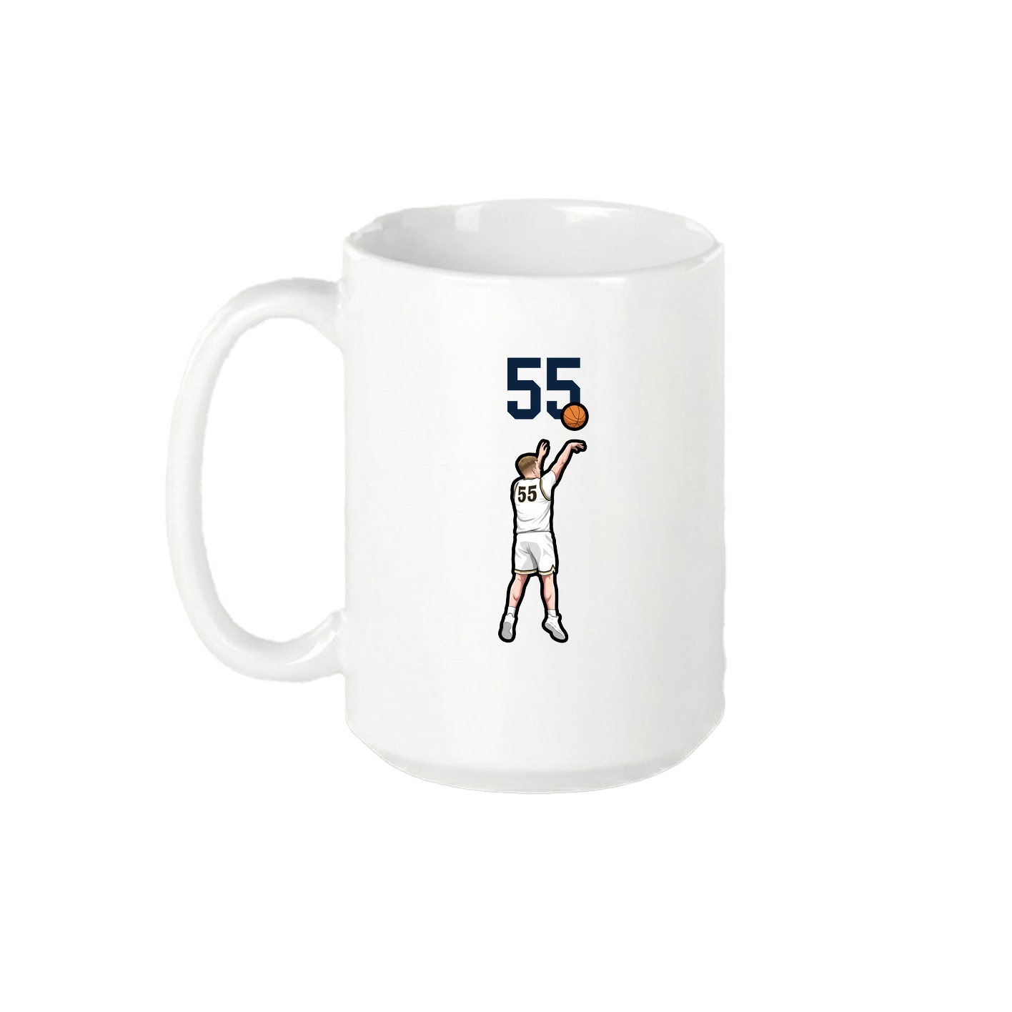 15oz Coffee Mug — Number Top in White