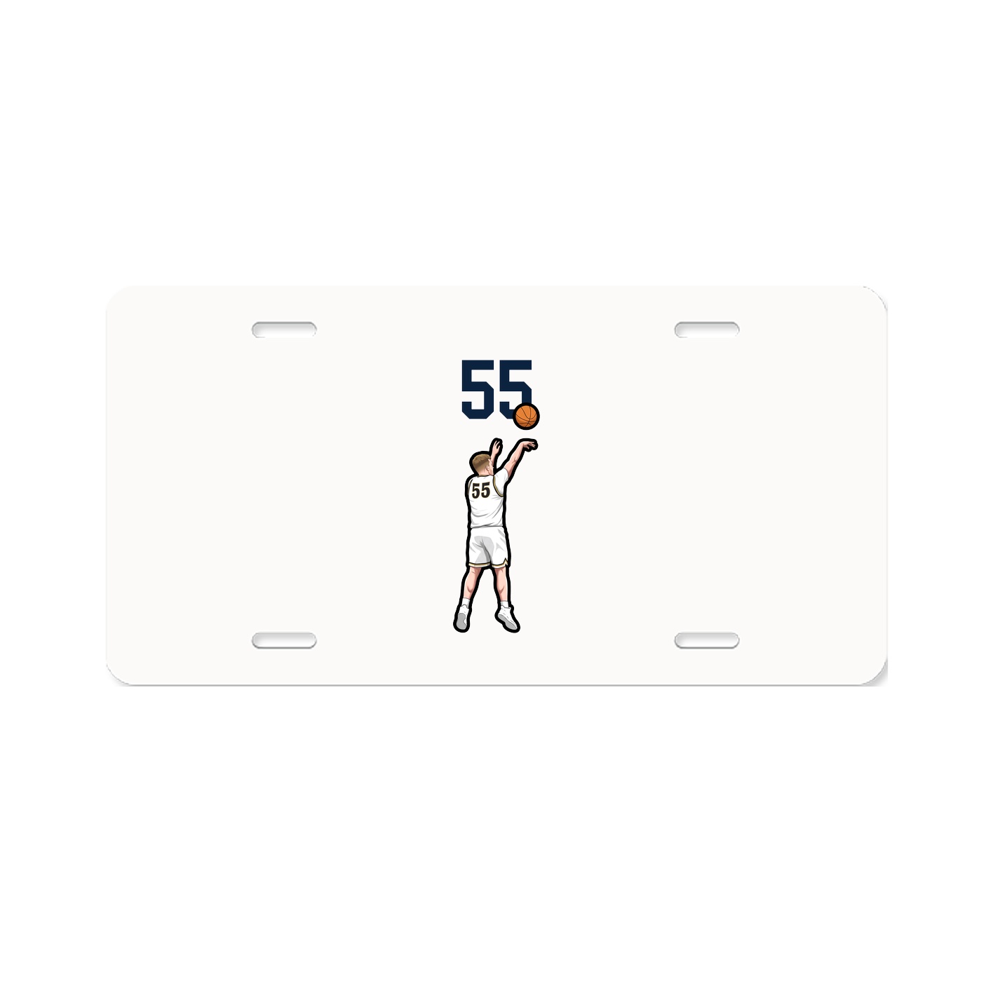 License Plate — Number Top in Classic