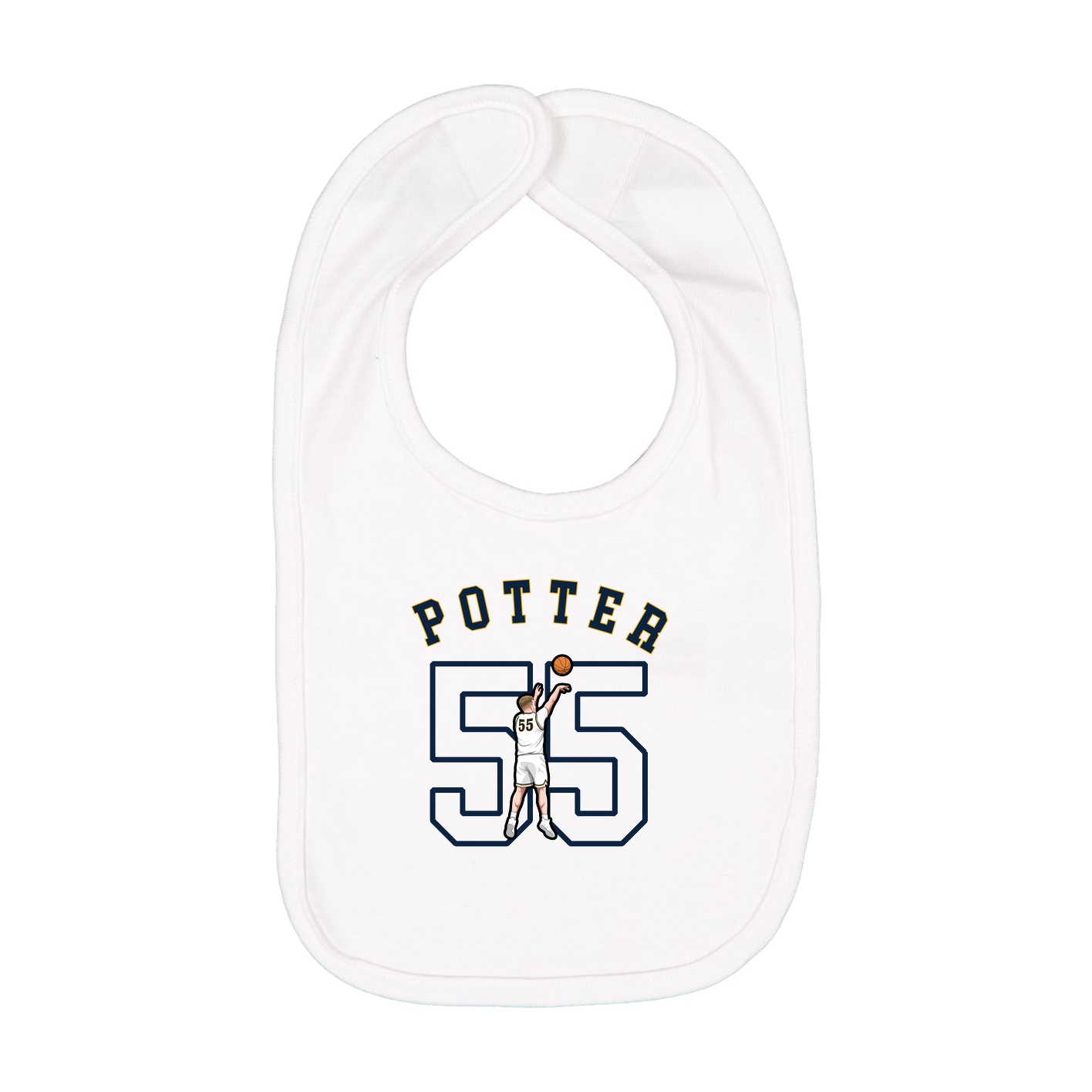 Infant Bib — Shirsey Arch in White