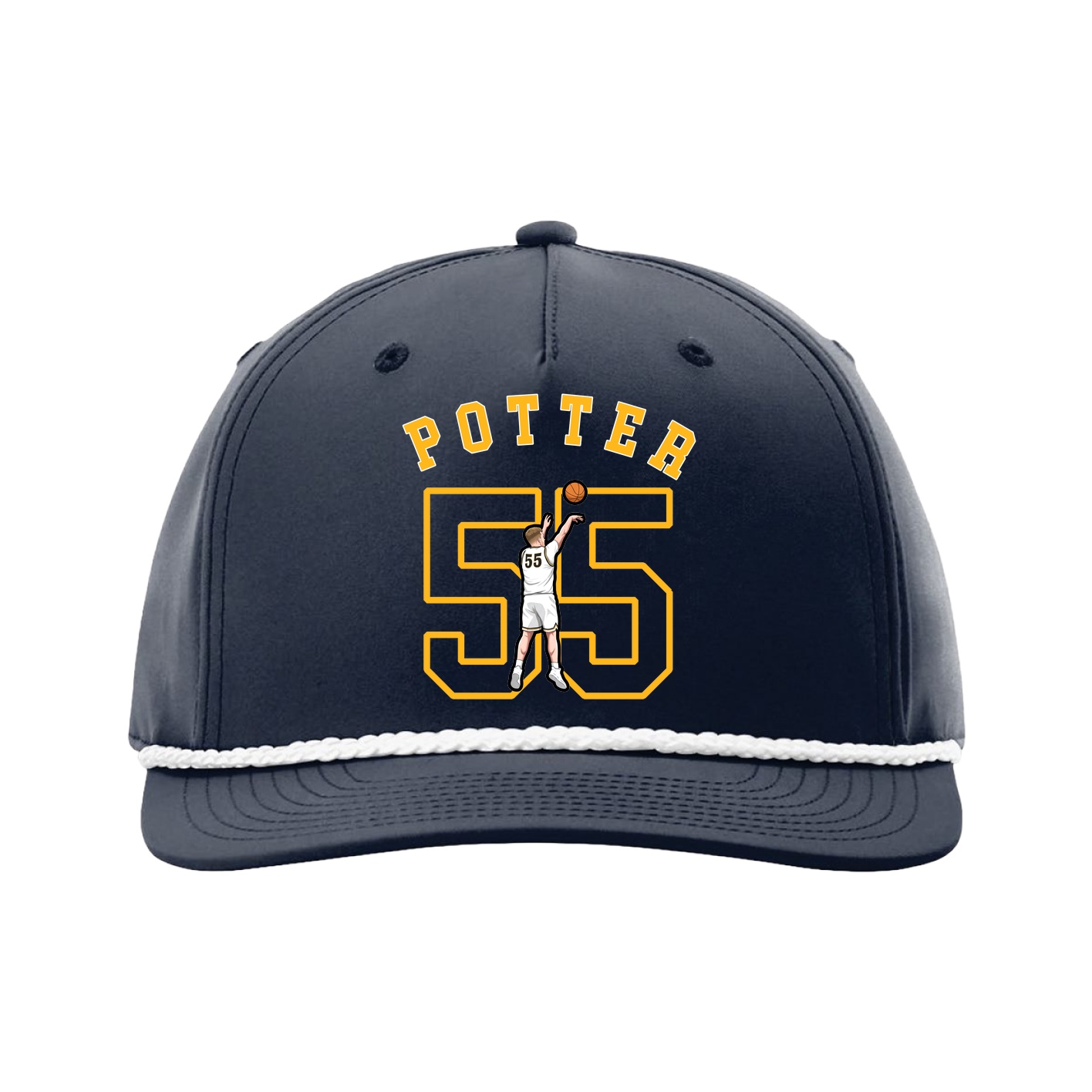 Five-Panel Classic Rope Cap — Shirsey Arch in Navy