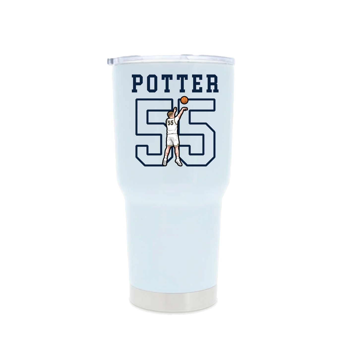 30oz Stainless Steel Tumbler — Shirsey in White