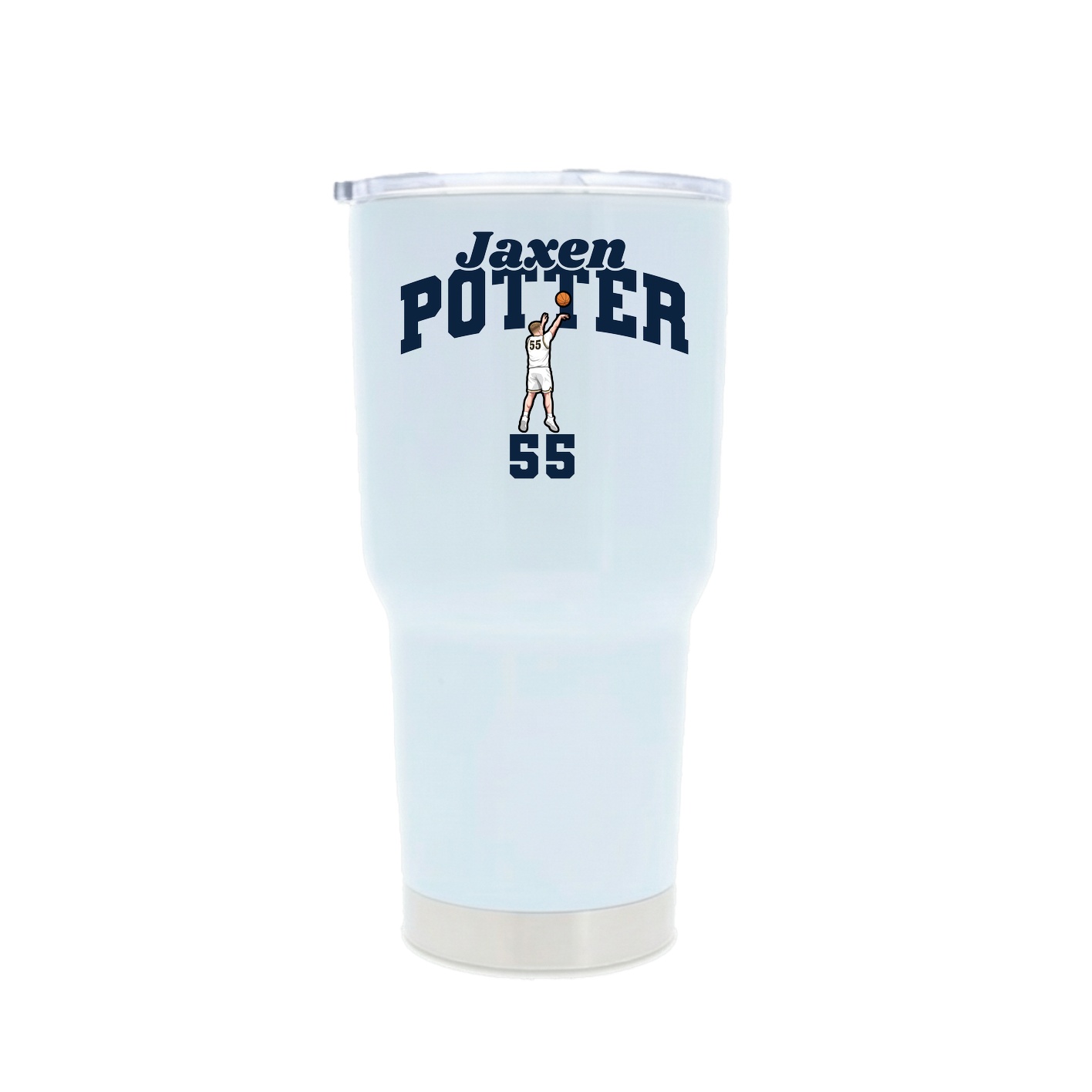 30oz Stainless Steel Tumbler — Signature Arch in White