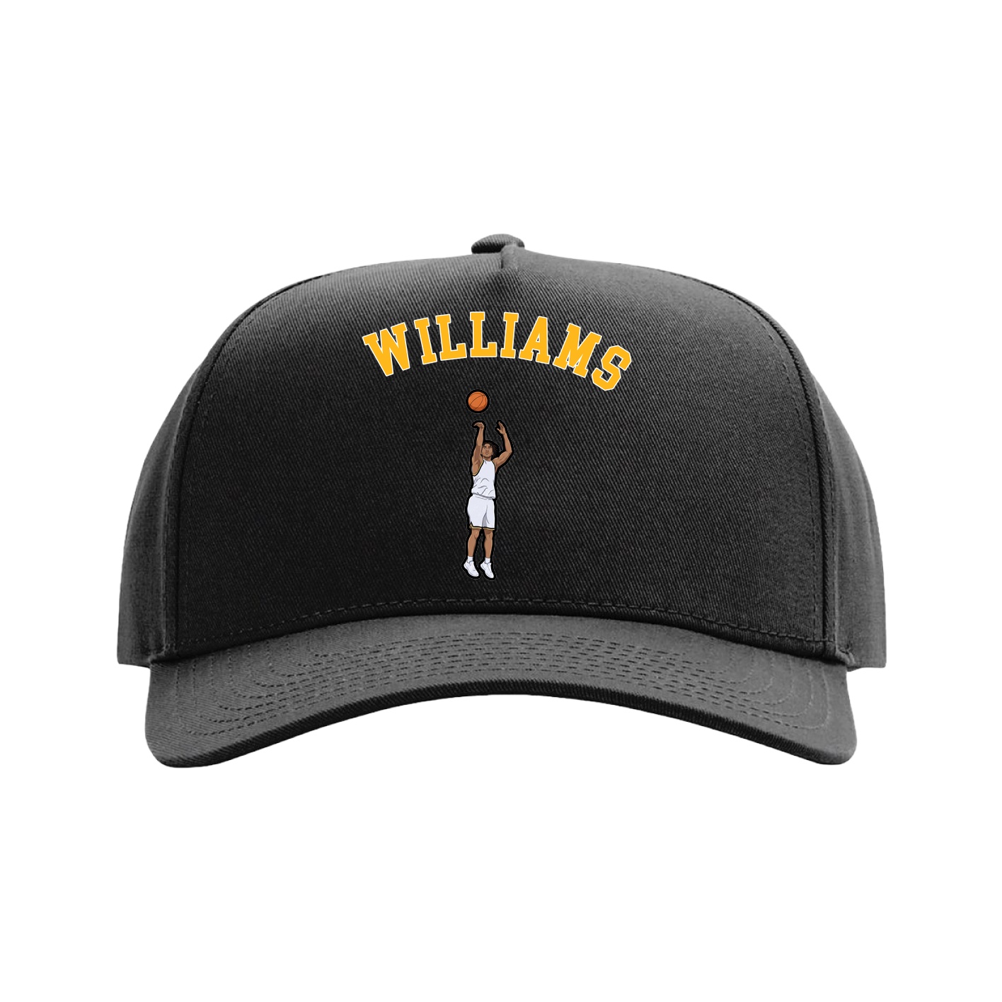 Full Fabric Five-Panel Champ Cap — Shirsey Arch in Black