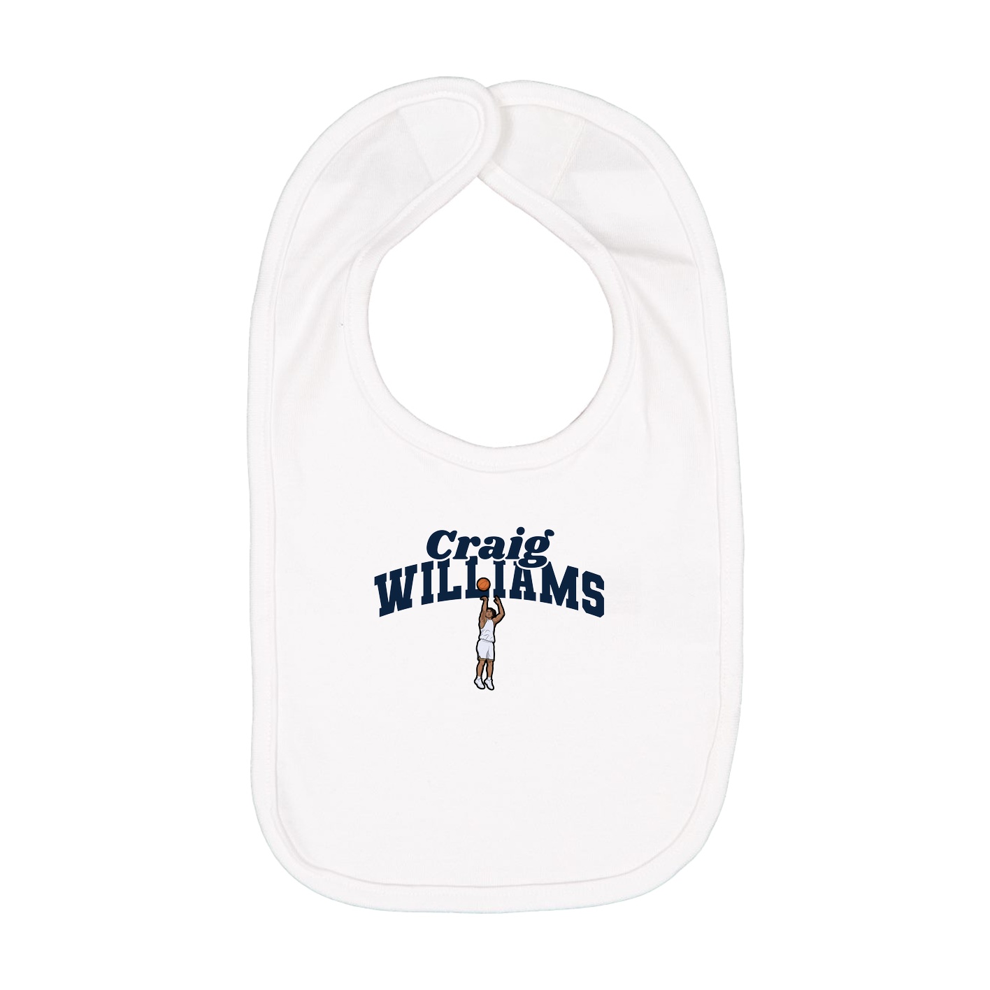 Infant Bib — Signature Arch in White