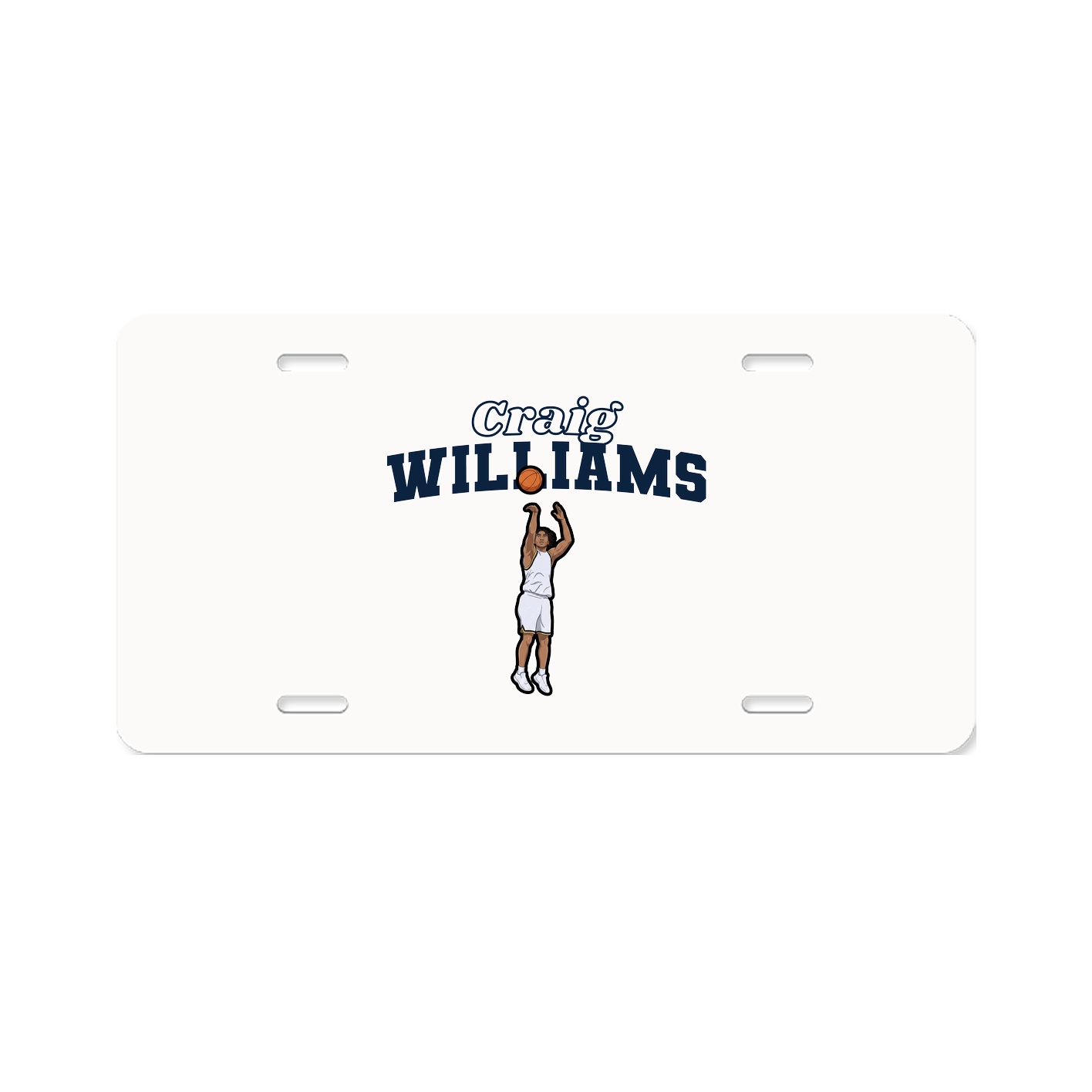 License Plate — Name Arch in Classic