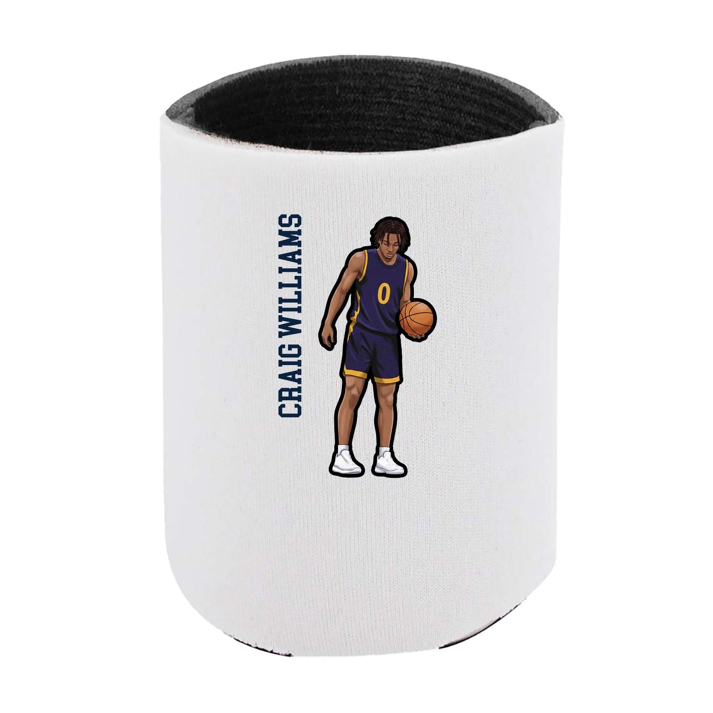 Can Holder — Name Vertical in White