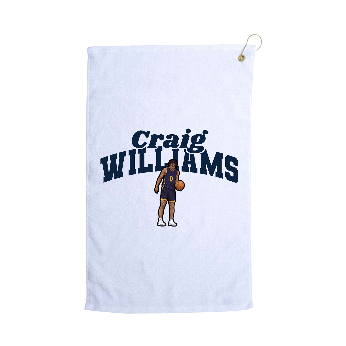 Golf Towel — Signature Arch in White
