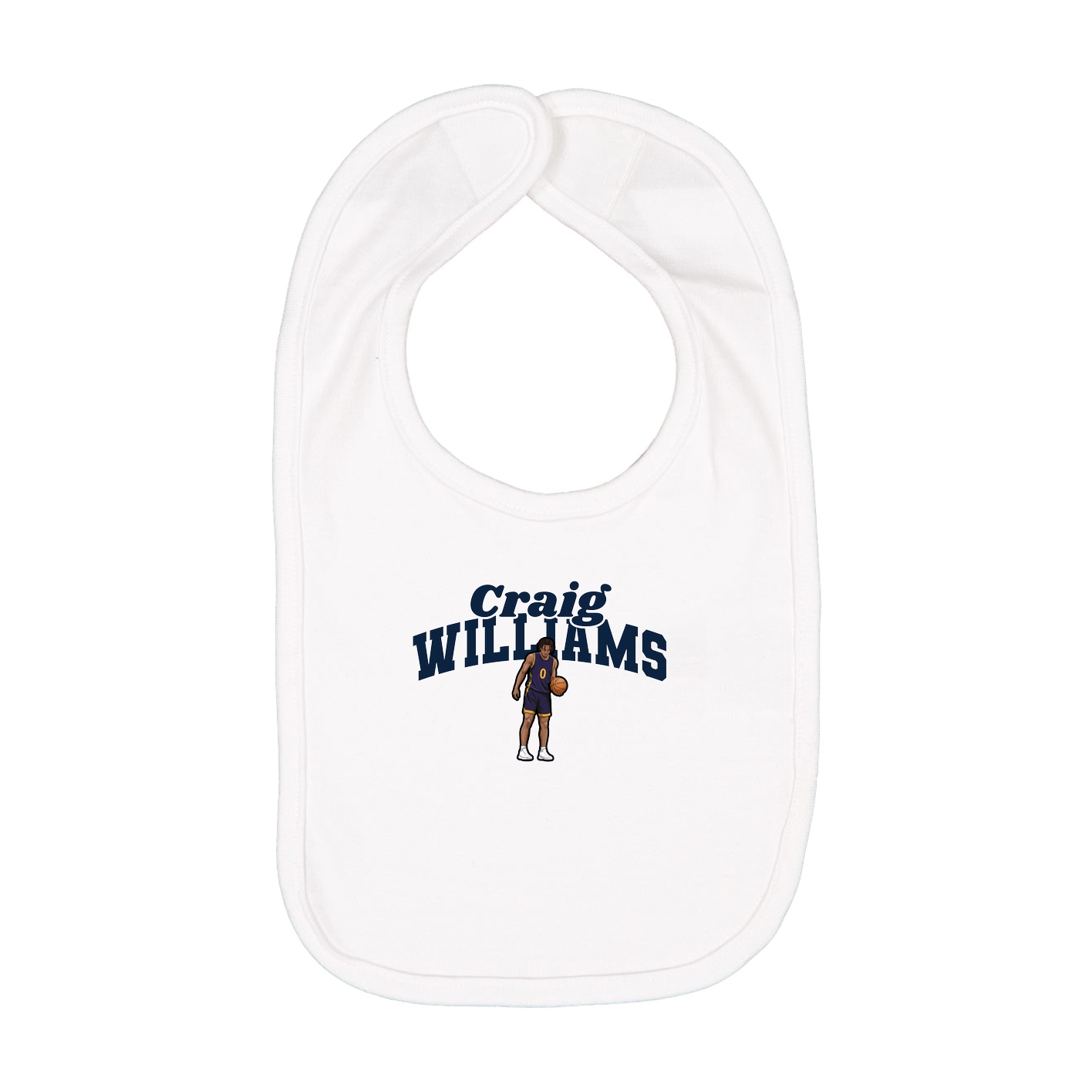 Infant Bib — Signature Arch in White