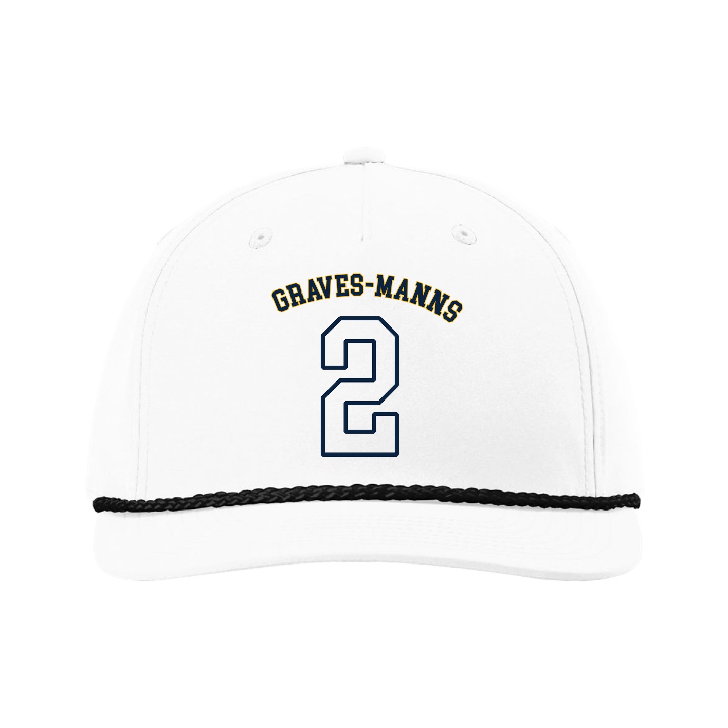 Five-Panel Classic Rope Cap — Shirsey Arch in White