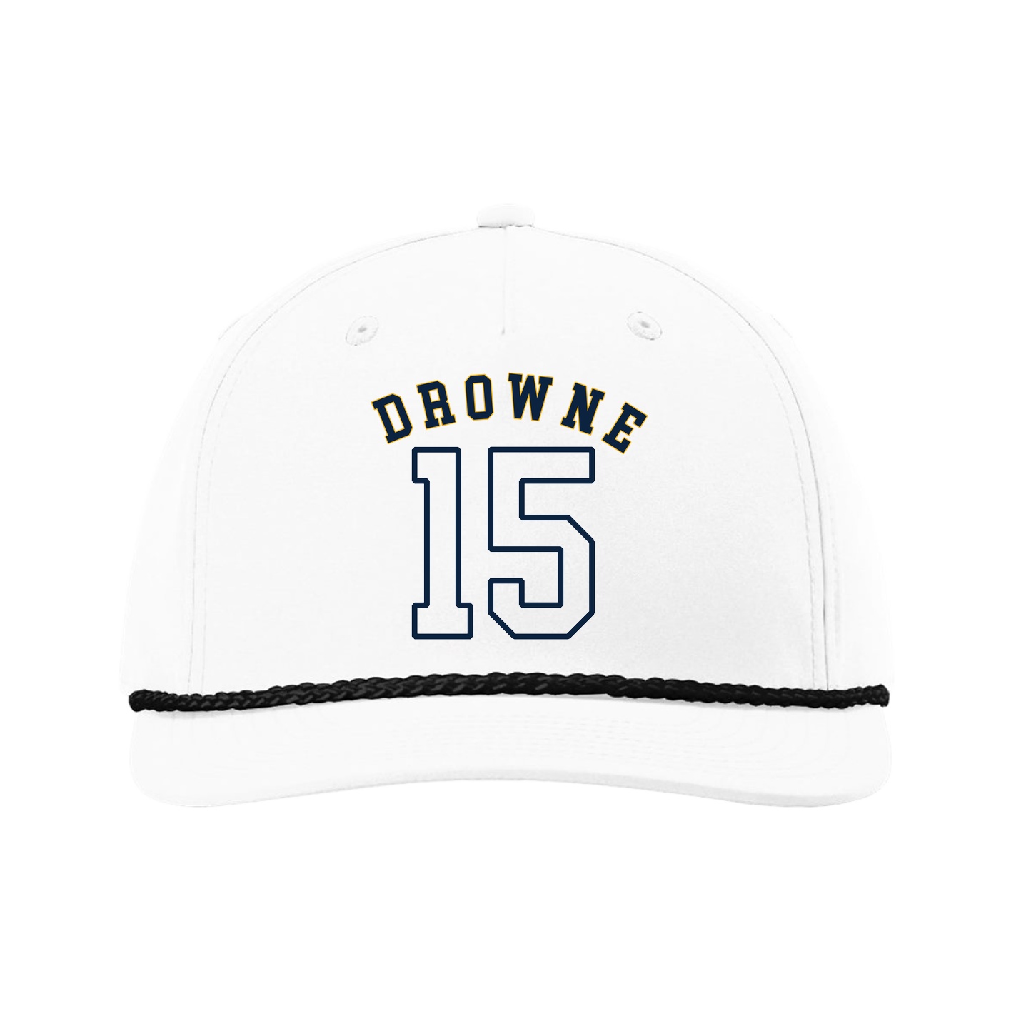 Five-Panel Classic Rope Cap — Shirsey Arch in White