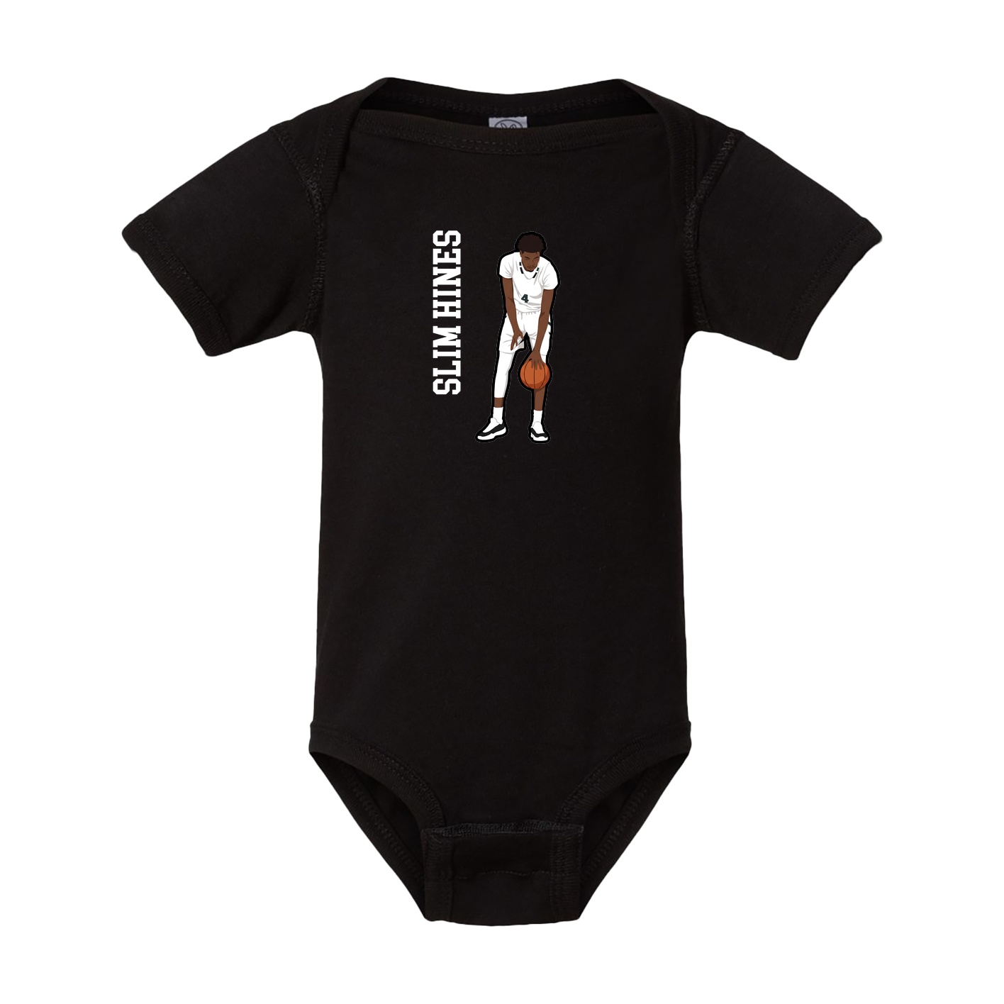 Baby Onesie — Name Vertical in Black