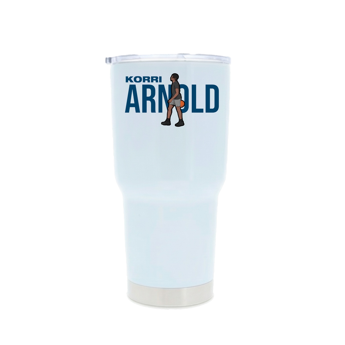 30oz Stainless Steel Tumbler — Player Name in White