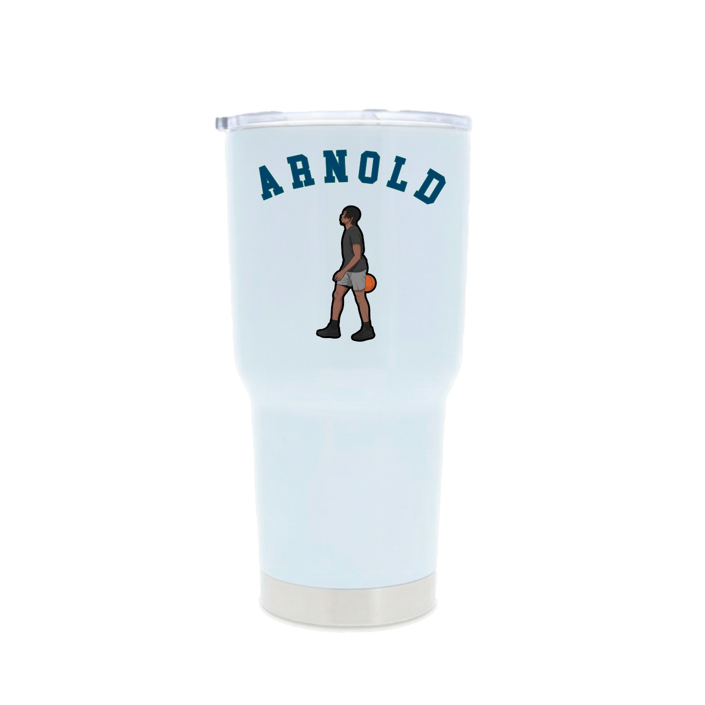 30oz Stainless Steel Tumbler — Shirsey Arch in White