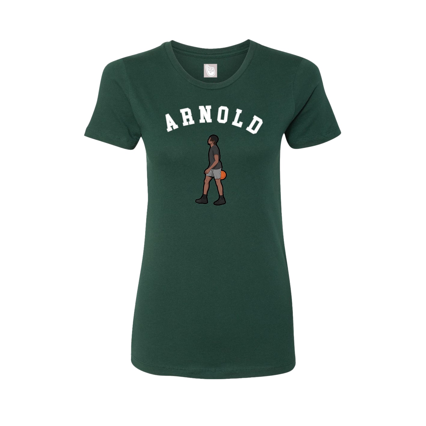 Fitted Women's Tee — Shirsey Arch in Green