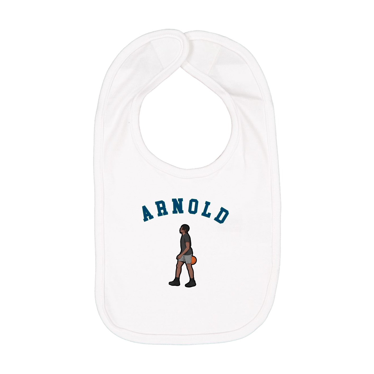 Infant Bib — Shirsey Arch in White