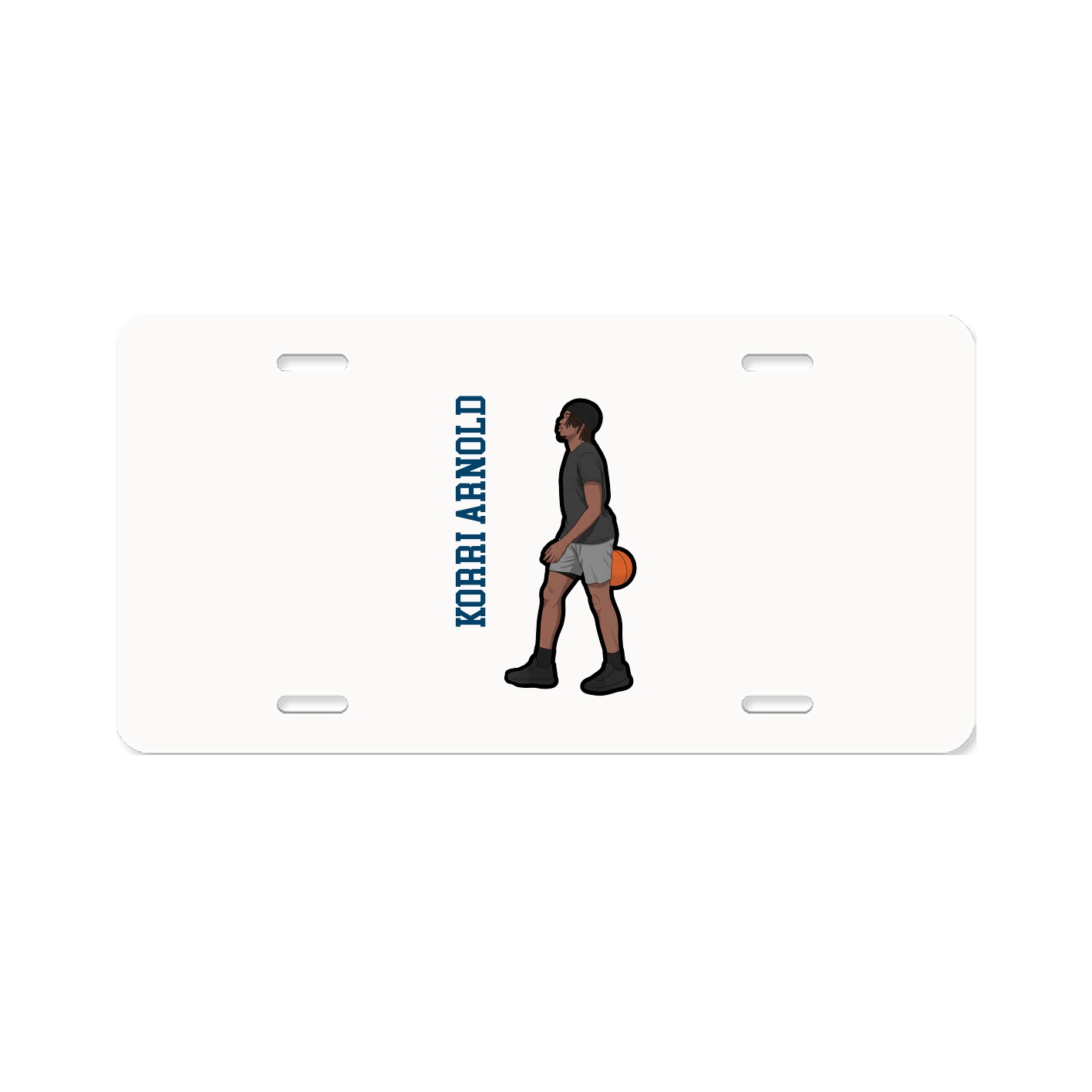 License Plate — Name Vertical in Classic