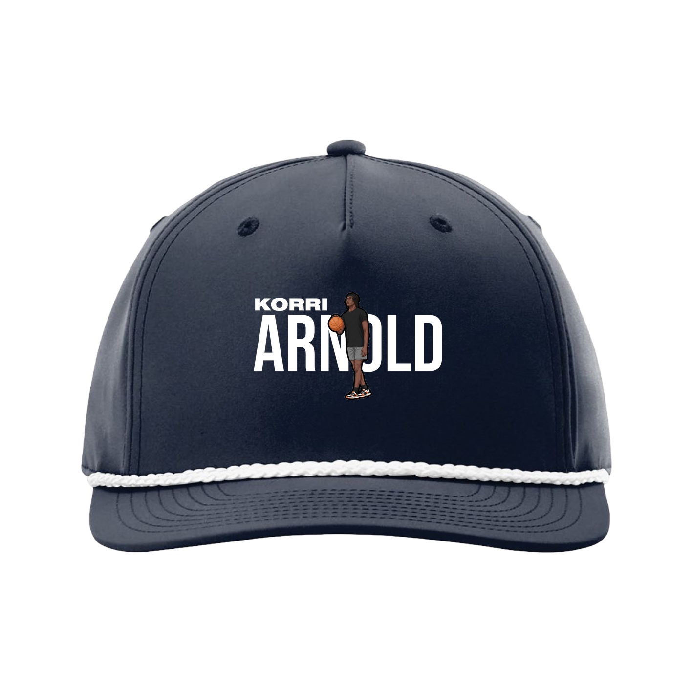 Five-Panel Classic Rope Cap — Player Name in Navy