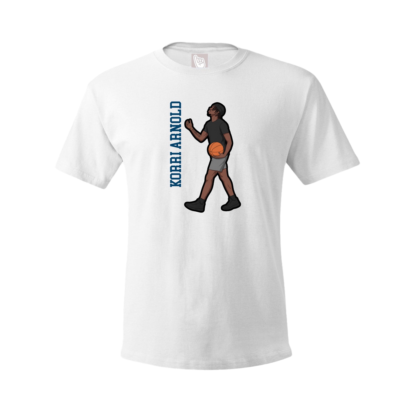 Youth Tee — Name Vertical in White