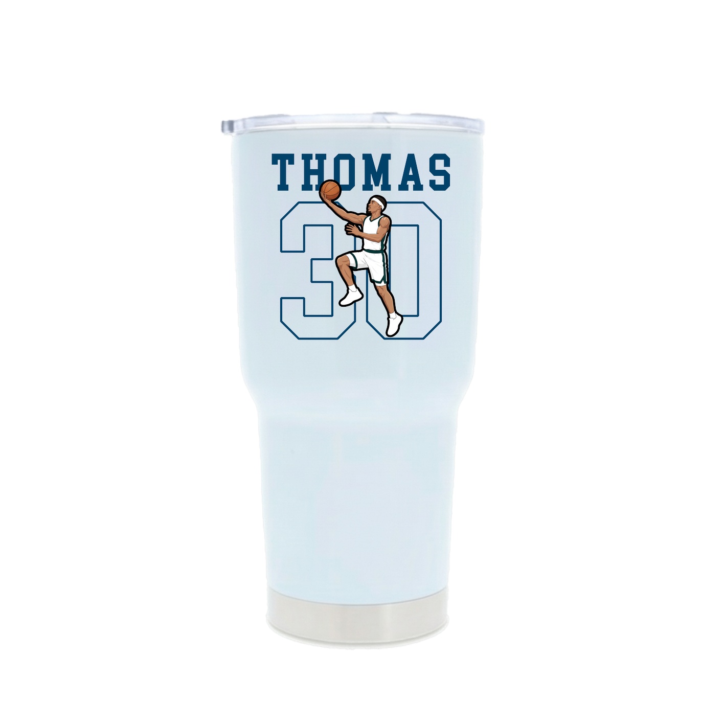 30oz Stainless Steel Tumbler — Shirsey in White