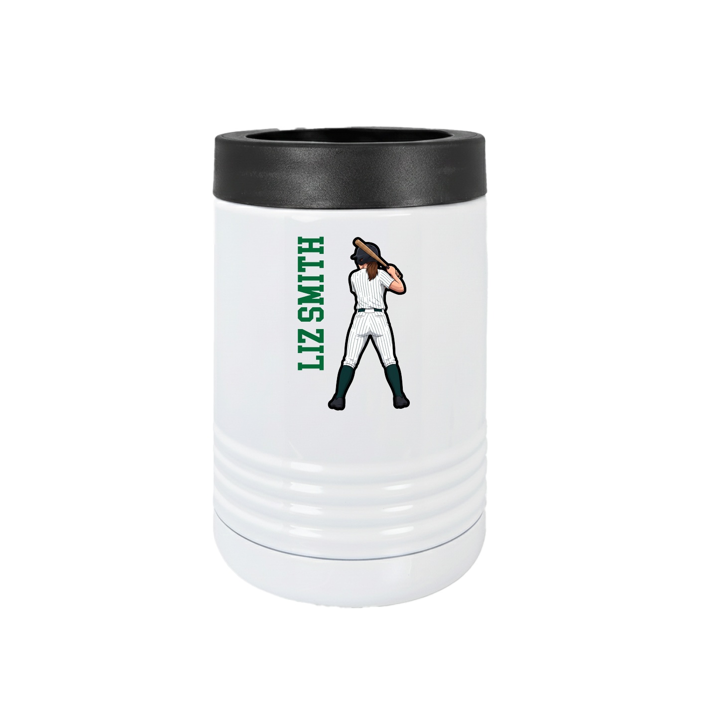 Beverage Holder — Name Vertical in White
