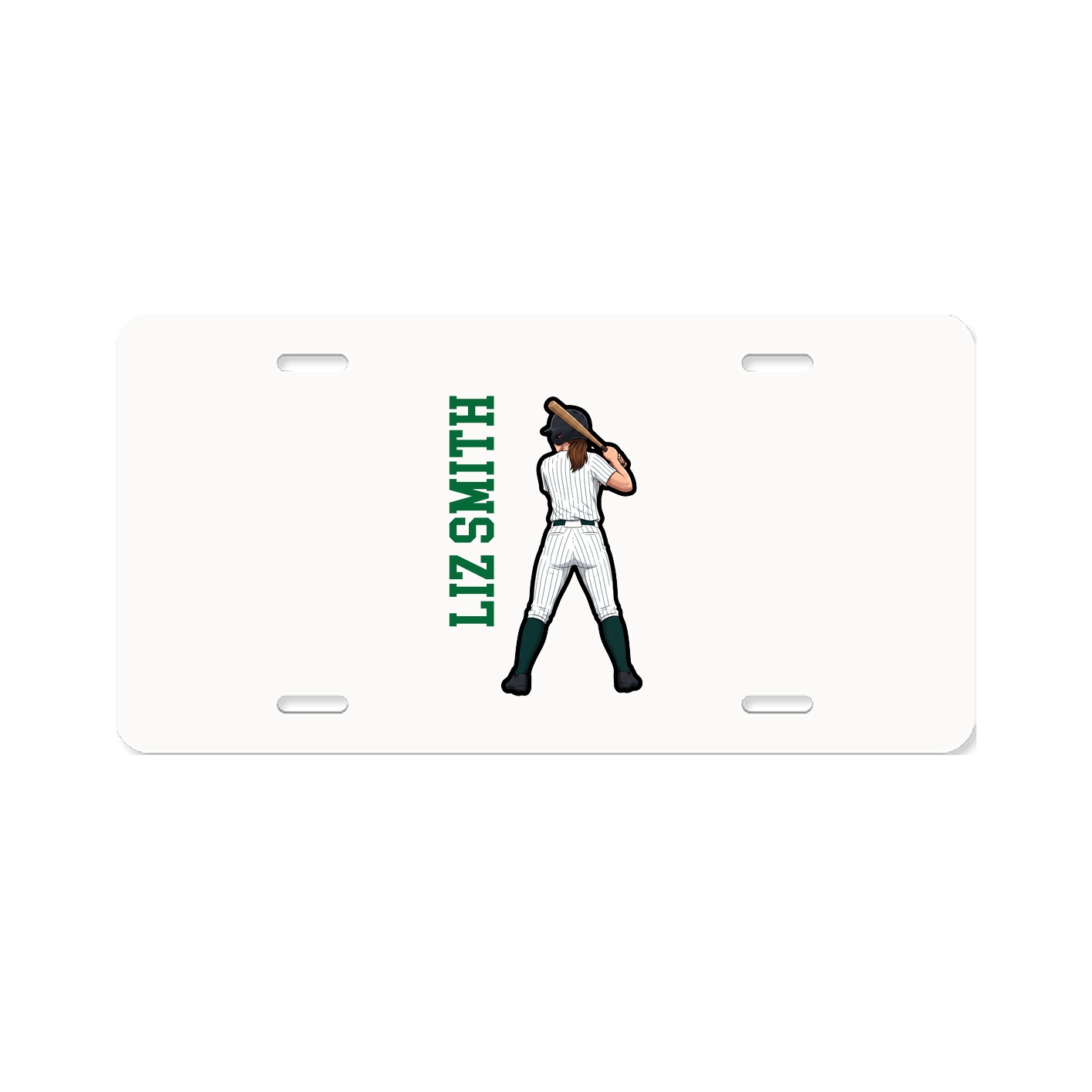 License Plate — Name Vertical in Classic