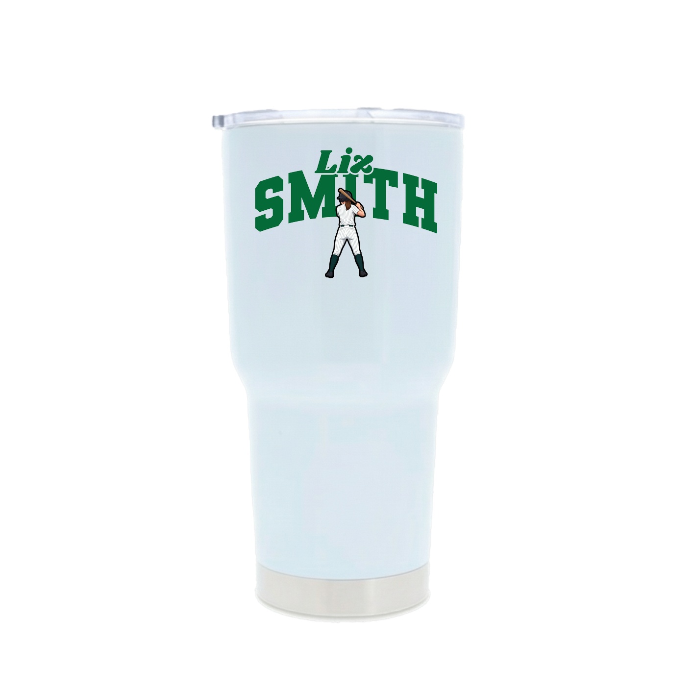 30oz Stainless Steel Tumbler — Signature Arch in White