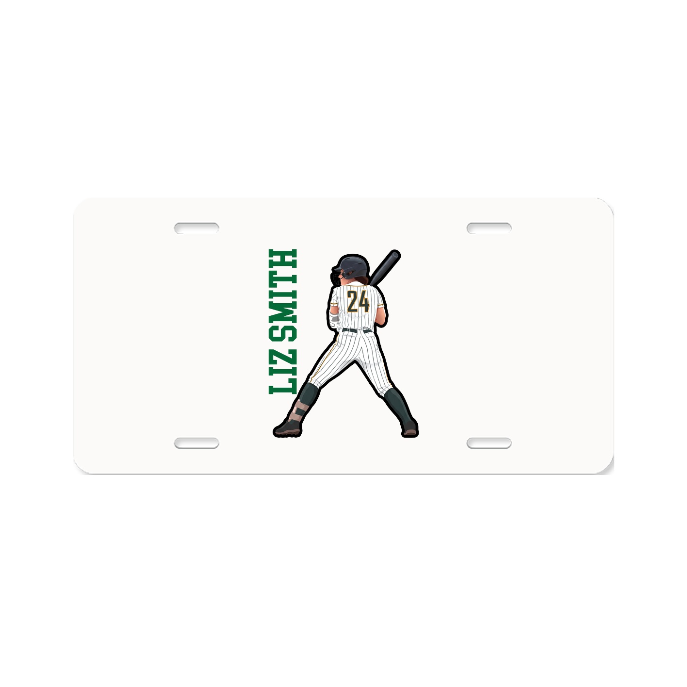 License Plate — Name Vertical in Classic
