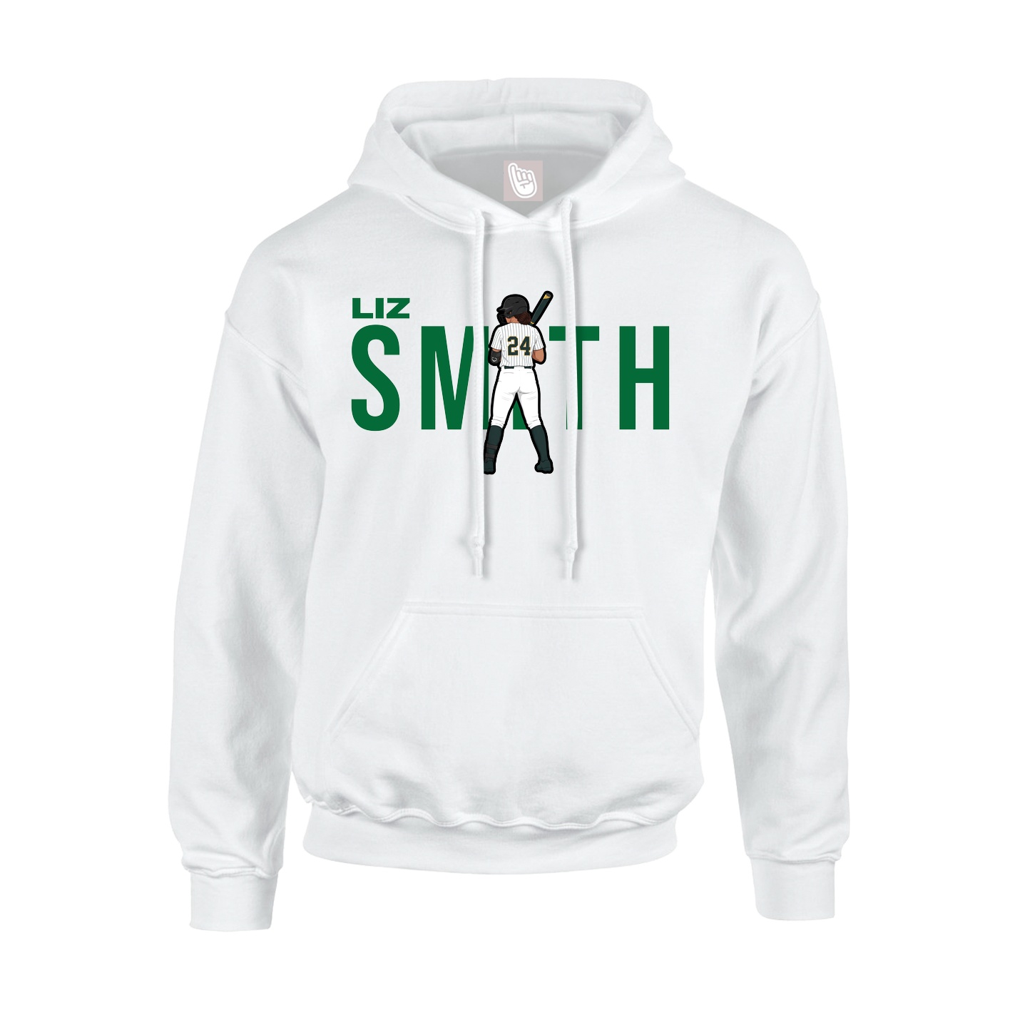Youth Hoodie — Player Name in White