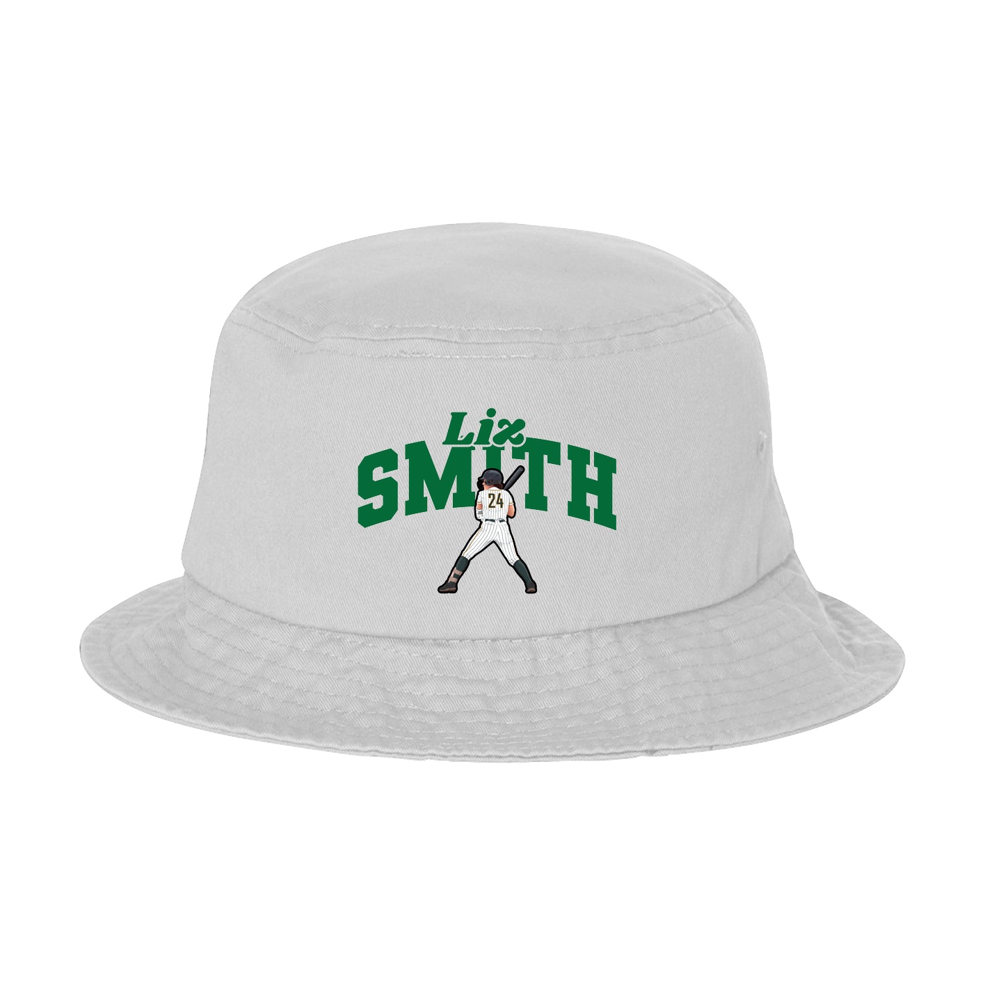 Bucket Cap — Signature Arch in White