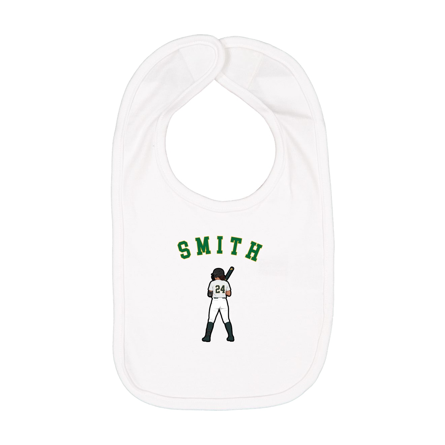 Infant Bib — Shirsey Arch in White