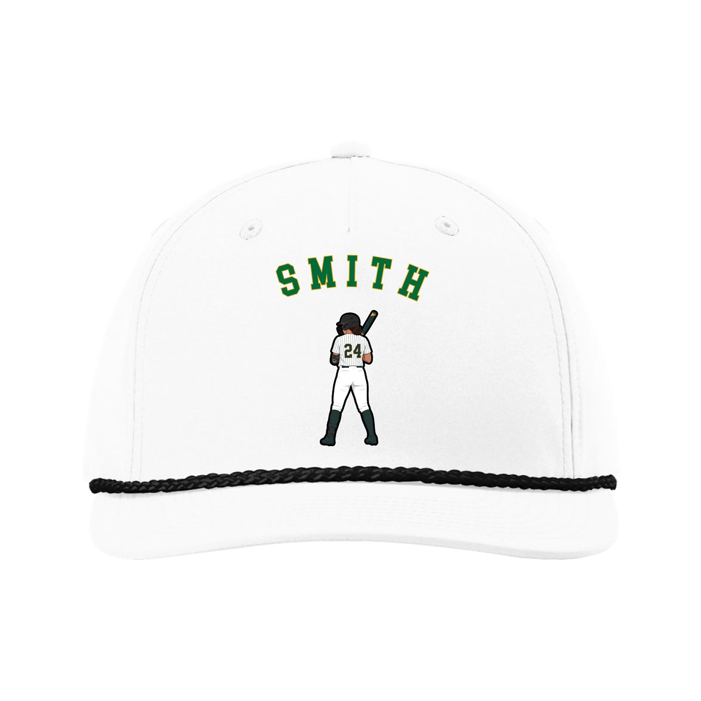 Five-Panel Classic Rope Cap — Shirsey Arch in White
