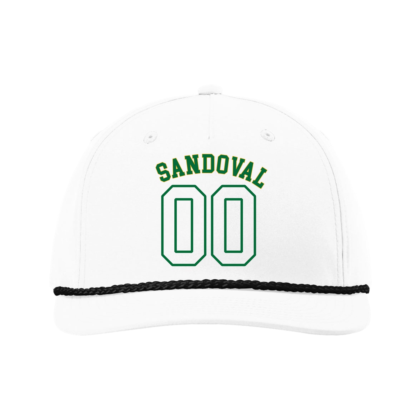 Five-Panel Classic Rope Cap — Shirsey Arch in White