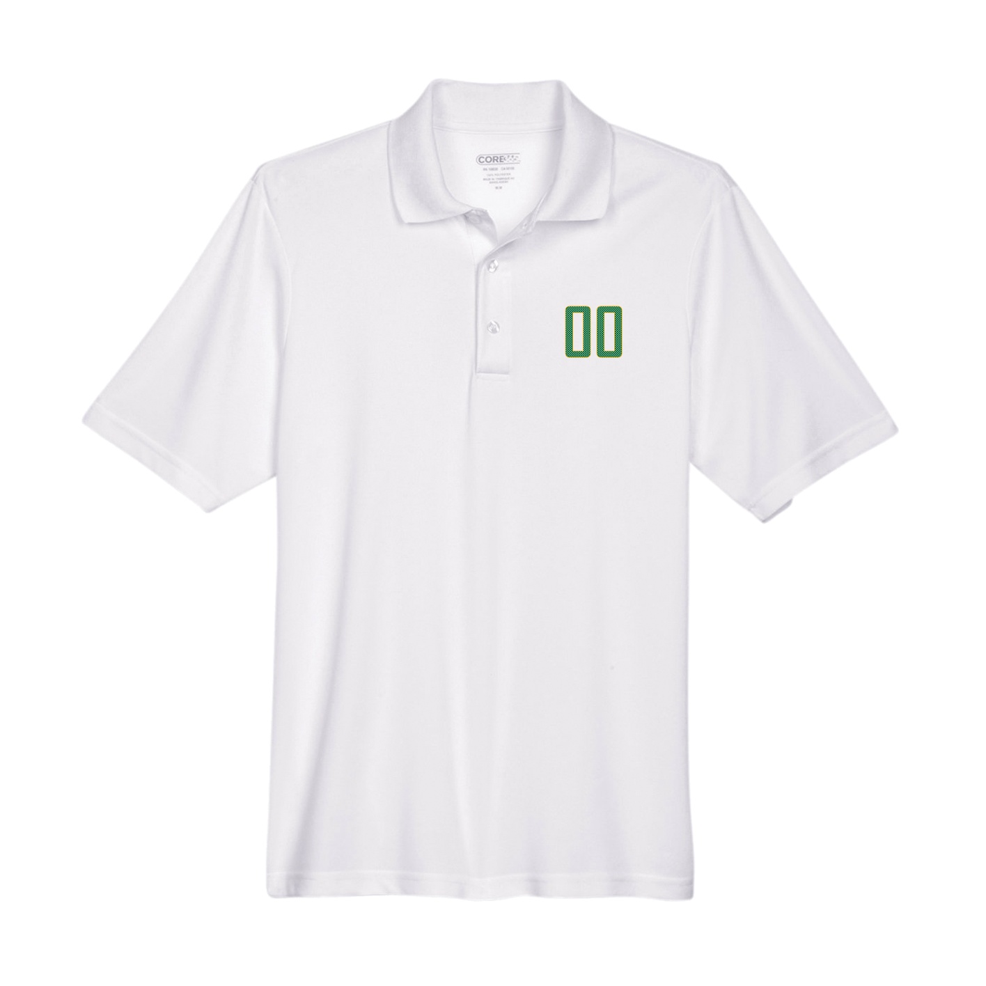 Performance Polo — Front Shirsy in White