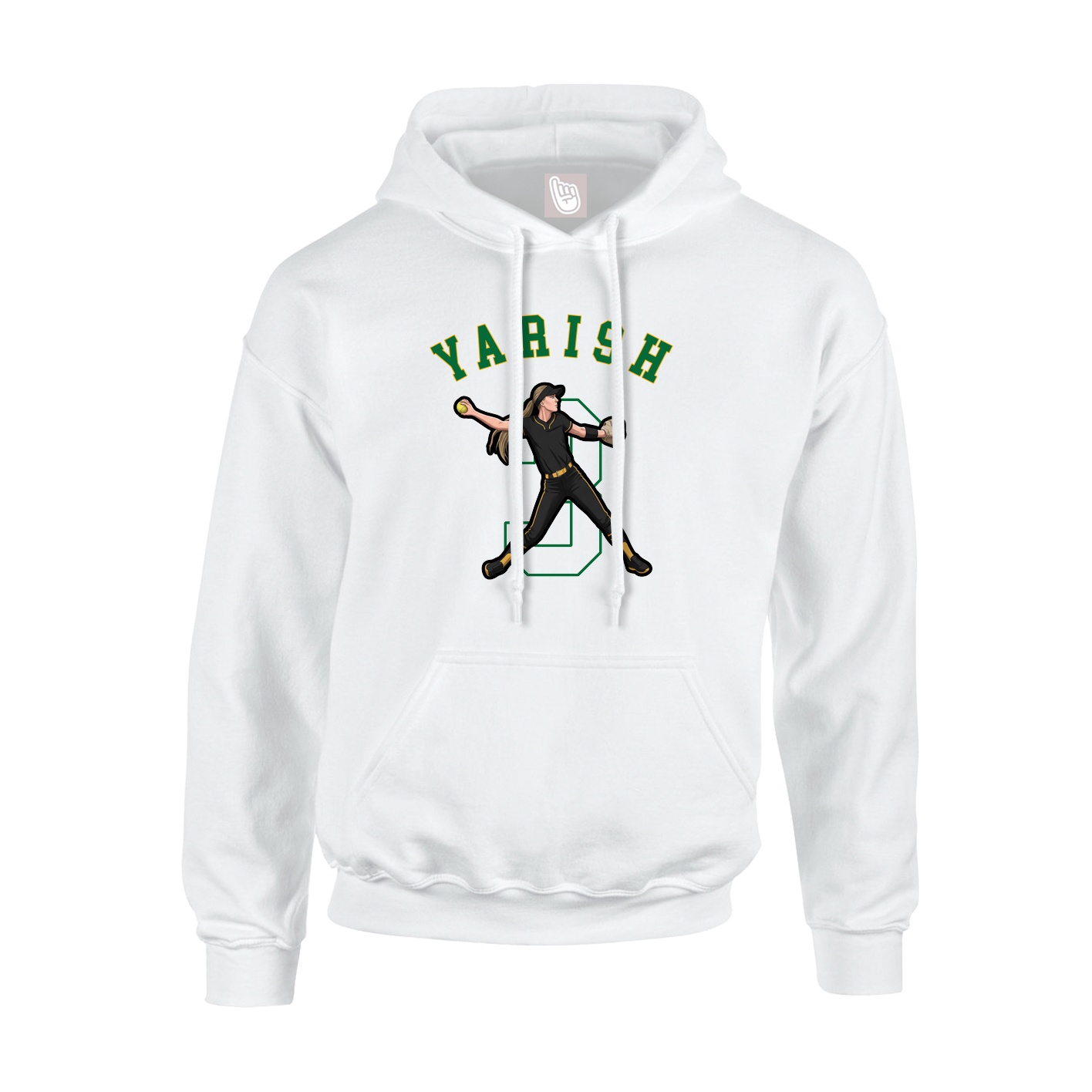 Youth Hoodie — Shirsey Arch in White