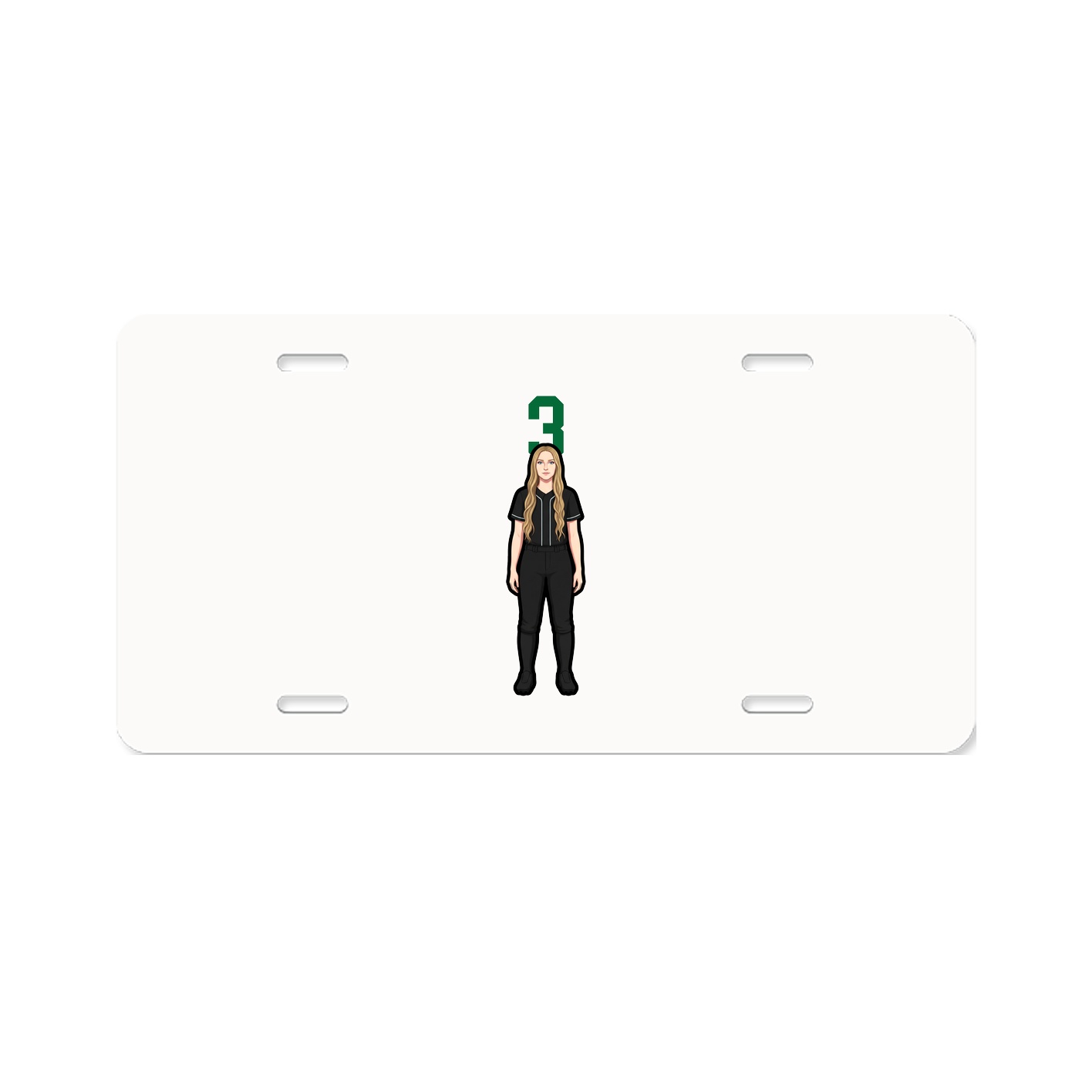 License Plate — Number Top in Classic