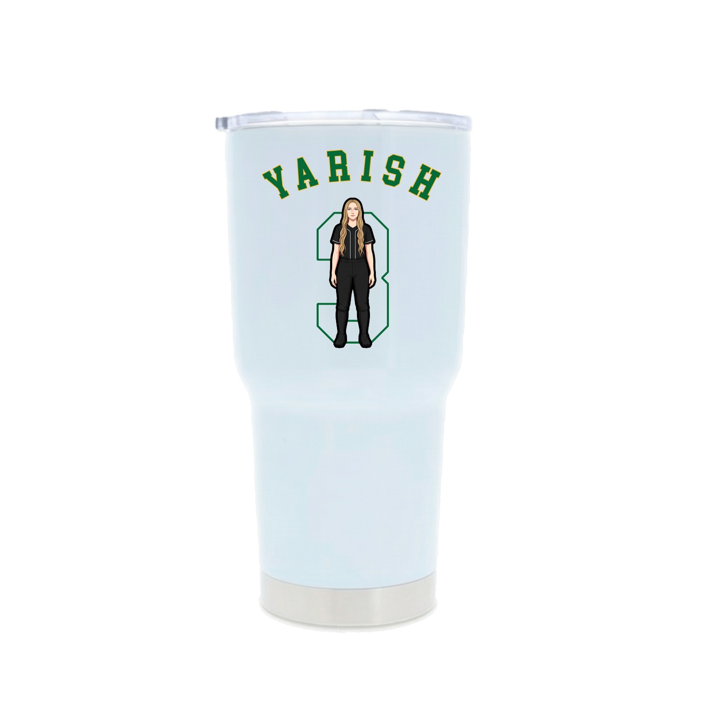 30oz Stainless Steel Tumbler — Shirsey Arch in White
