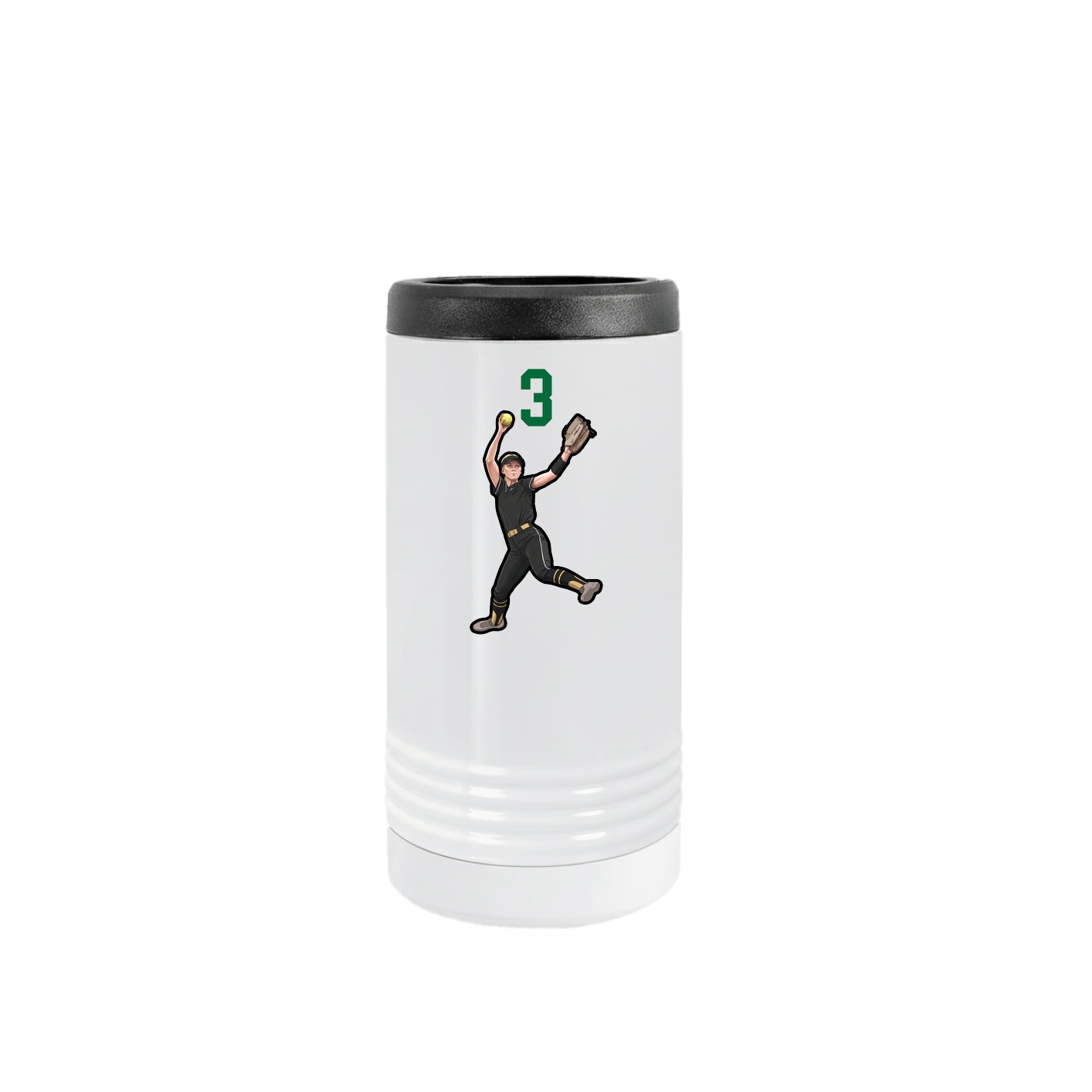 Slim Beverage Holder — Number Top in White