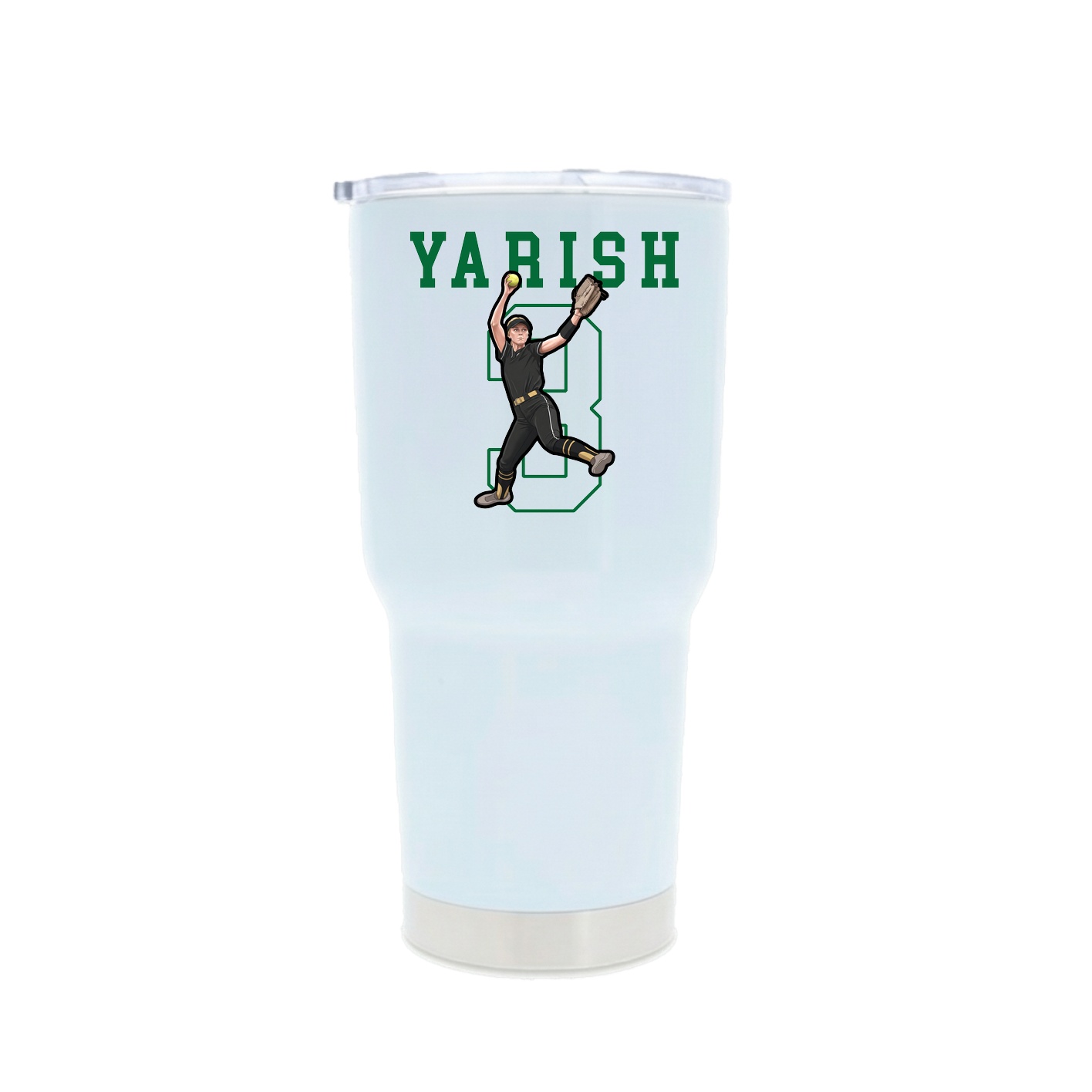 30oz Stainless Steel Tumbler — Shirsey in White