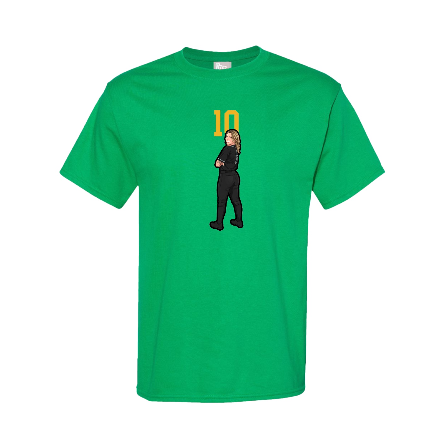 Youth Tee — Number Top in Green